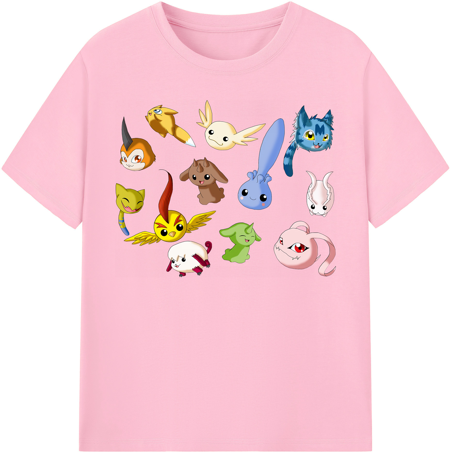 （画像用） Digimon デジタルモンスター/デジモン 綿100％半袖Tシャツ（フロントプリント）