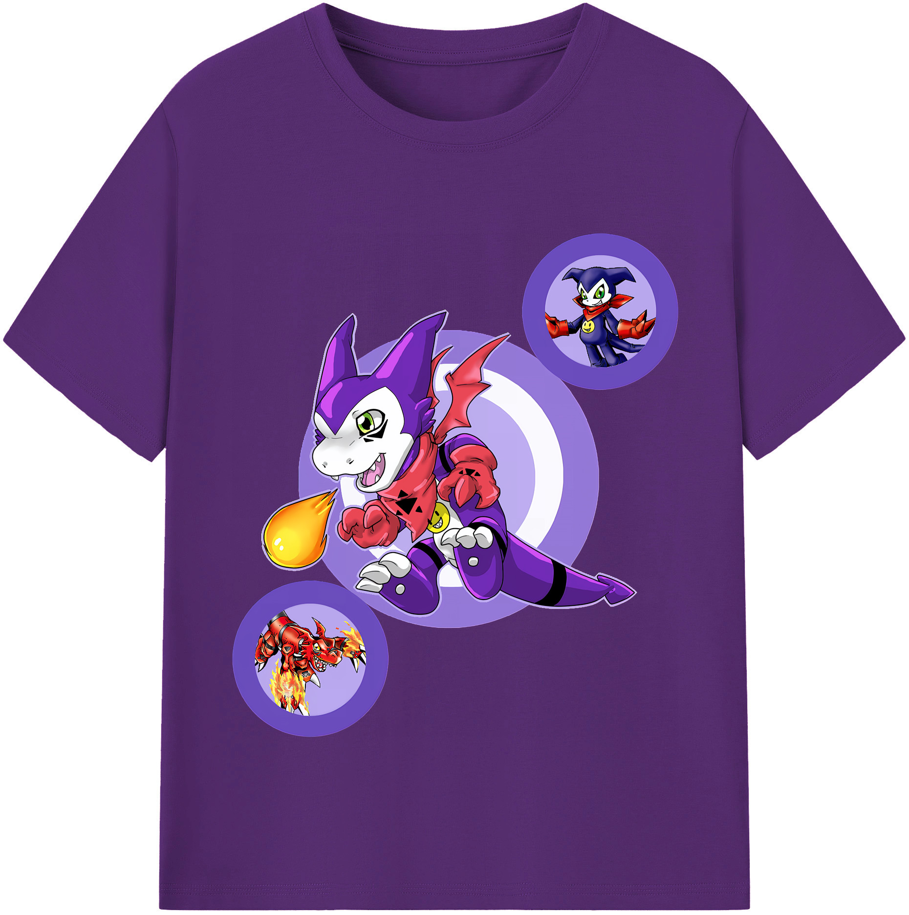 （画像用） Digimon デジタルモンスター/デジモン 綿100％半袖Tシャツ（フロントプリント）
