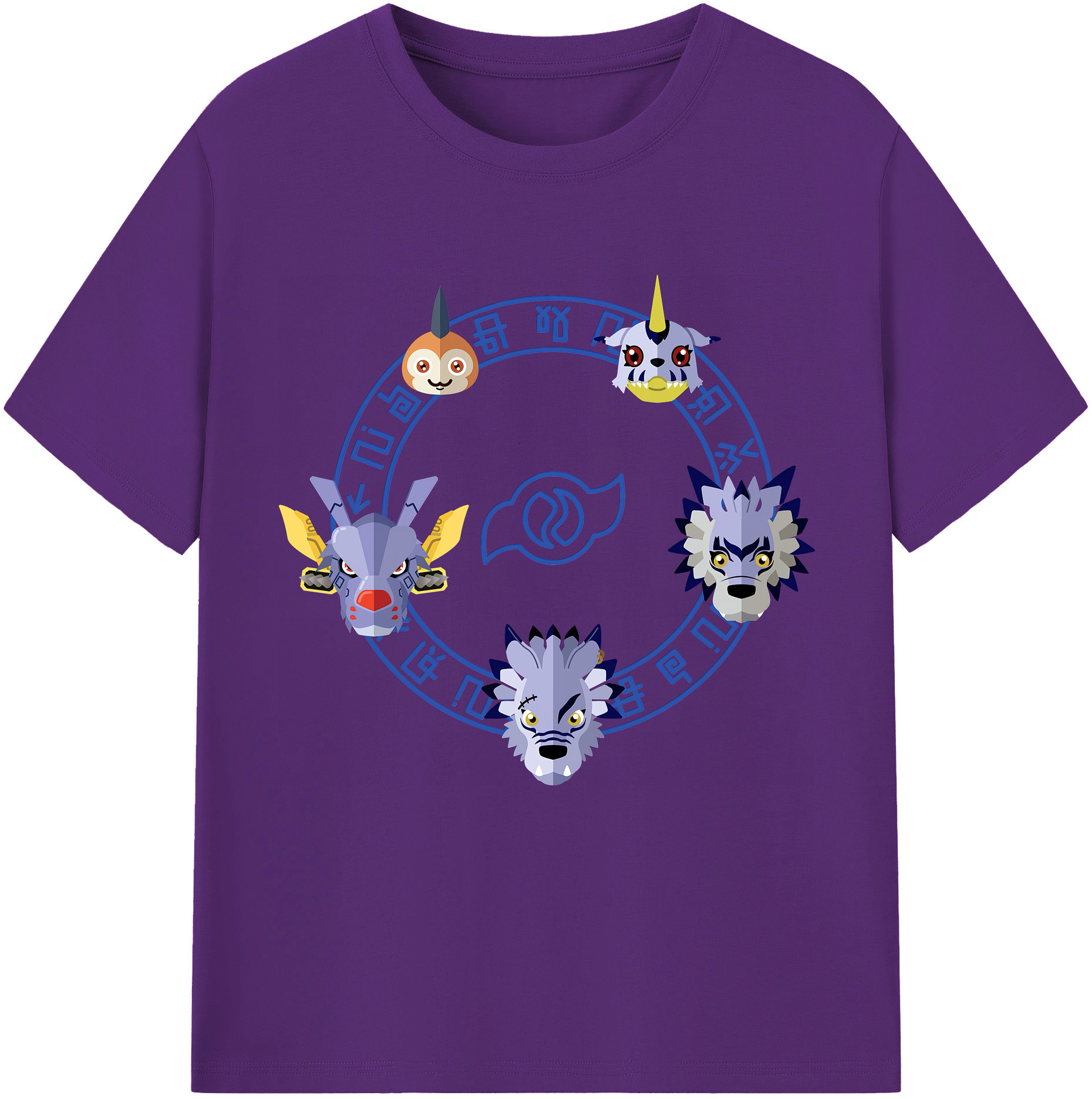 （画像用） Digimon デジタルモンスター/デジモン 綿100％半袖Tシャツ（フロントプリント）