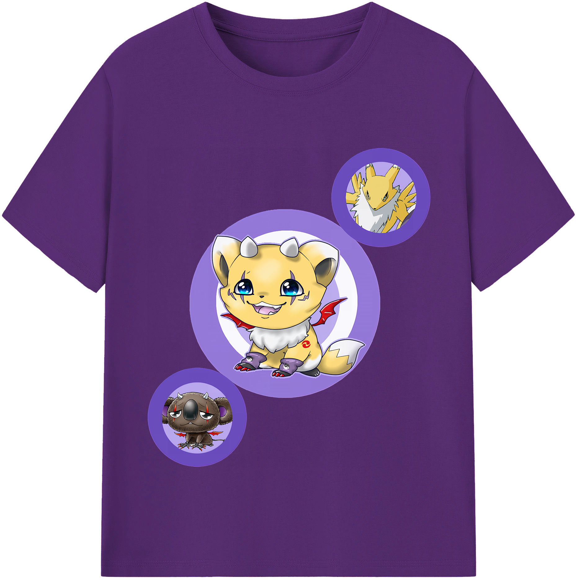 （画像用） Digimon デジタルモンスター/デジモン 綿100％半袖Tシャツ（フロントプリント）