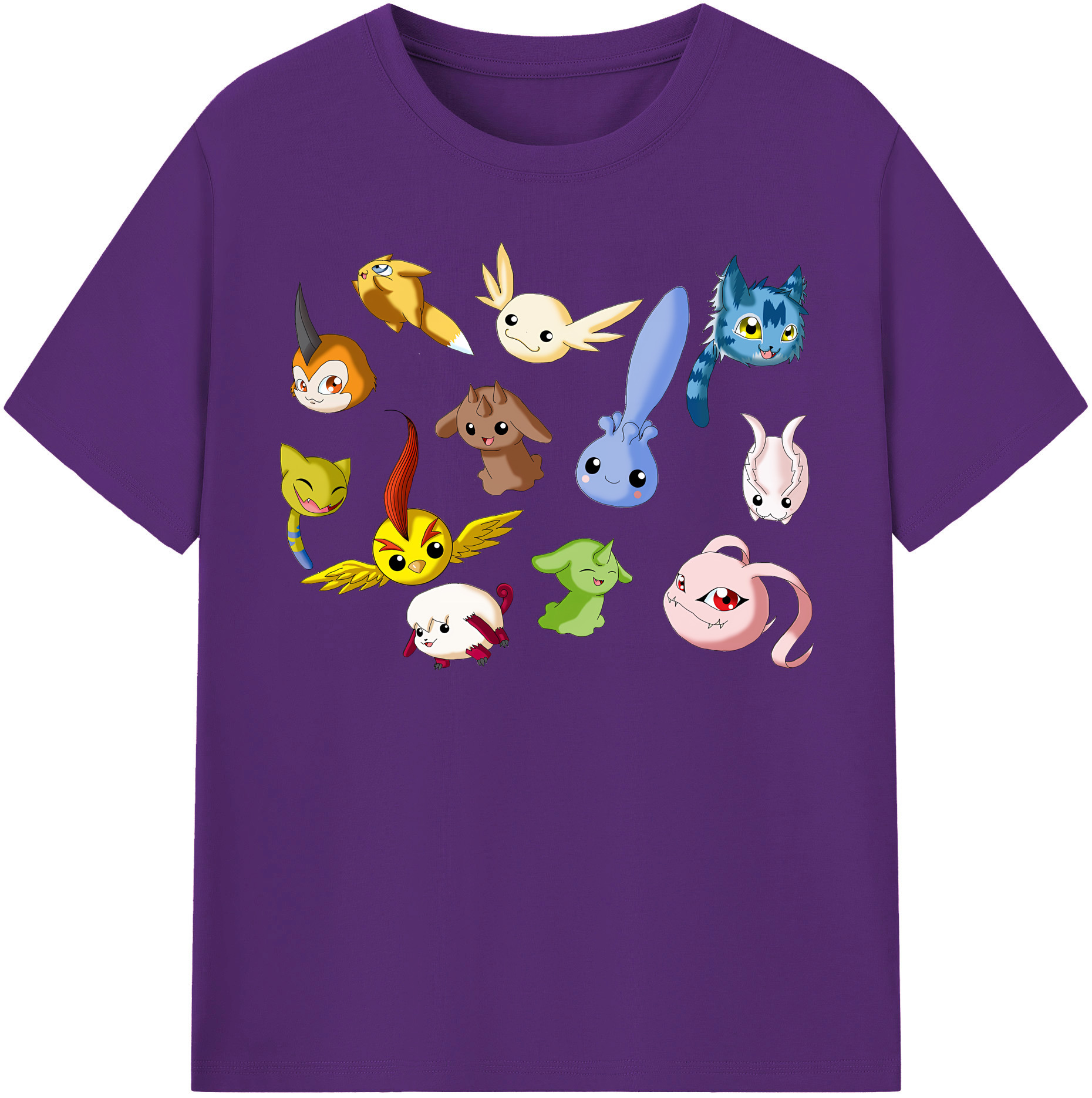 （画像用） Digimon デジタルモンスター/デジモン 綿100％半袖Tシャツ（フロントプリント）