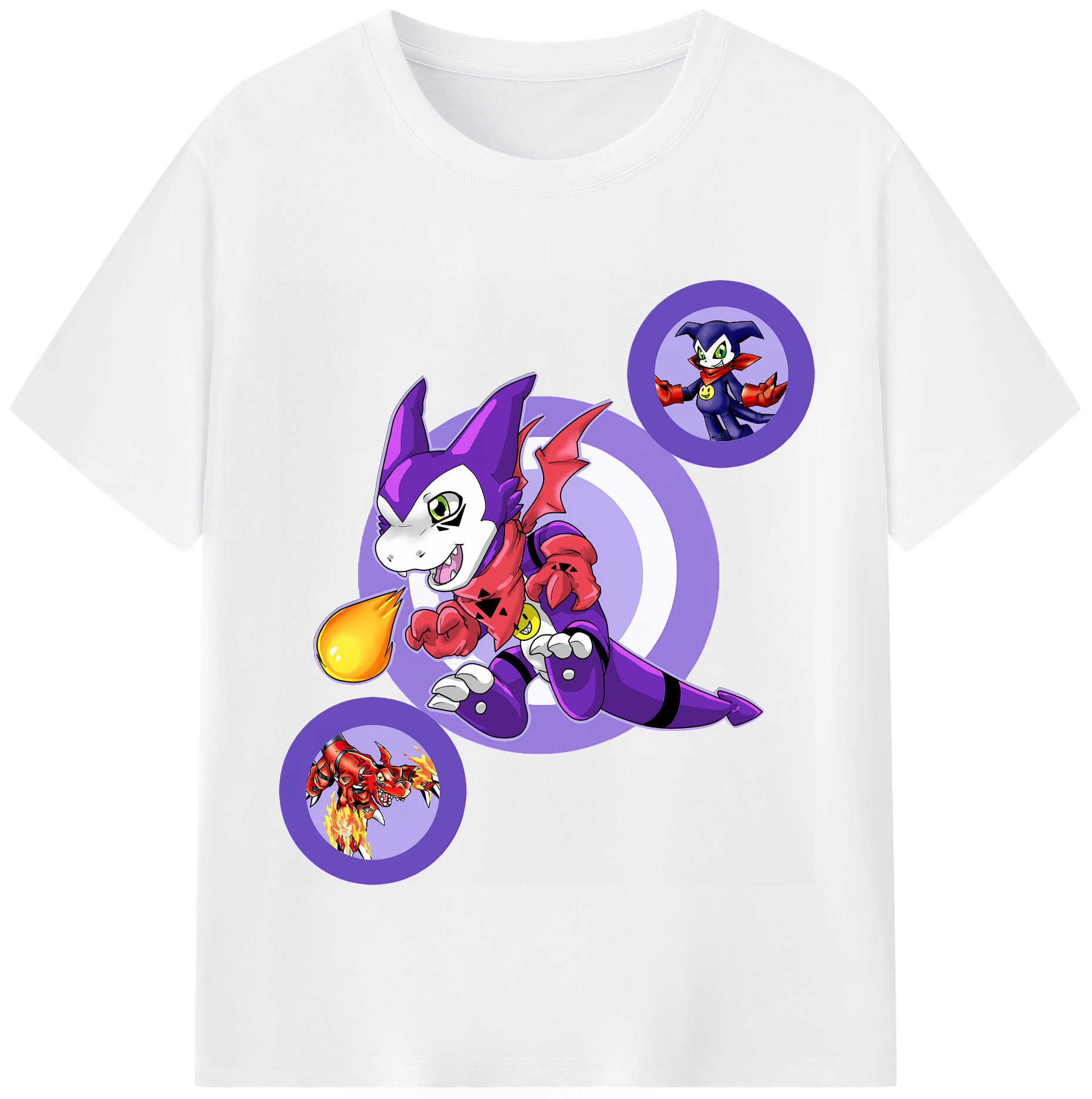 （画像用） Digimon デジタルモンスター/デジモン 綿100％半袖Tシャツ（フロントプリント）