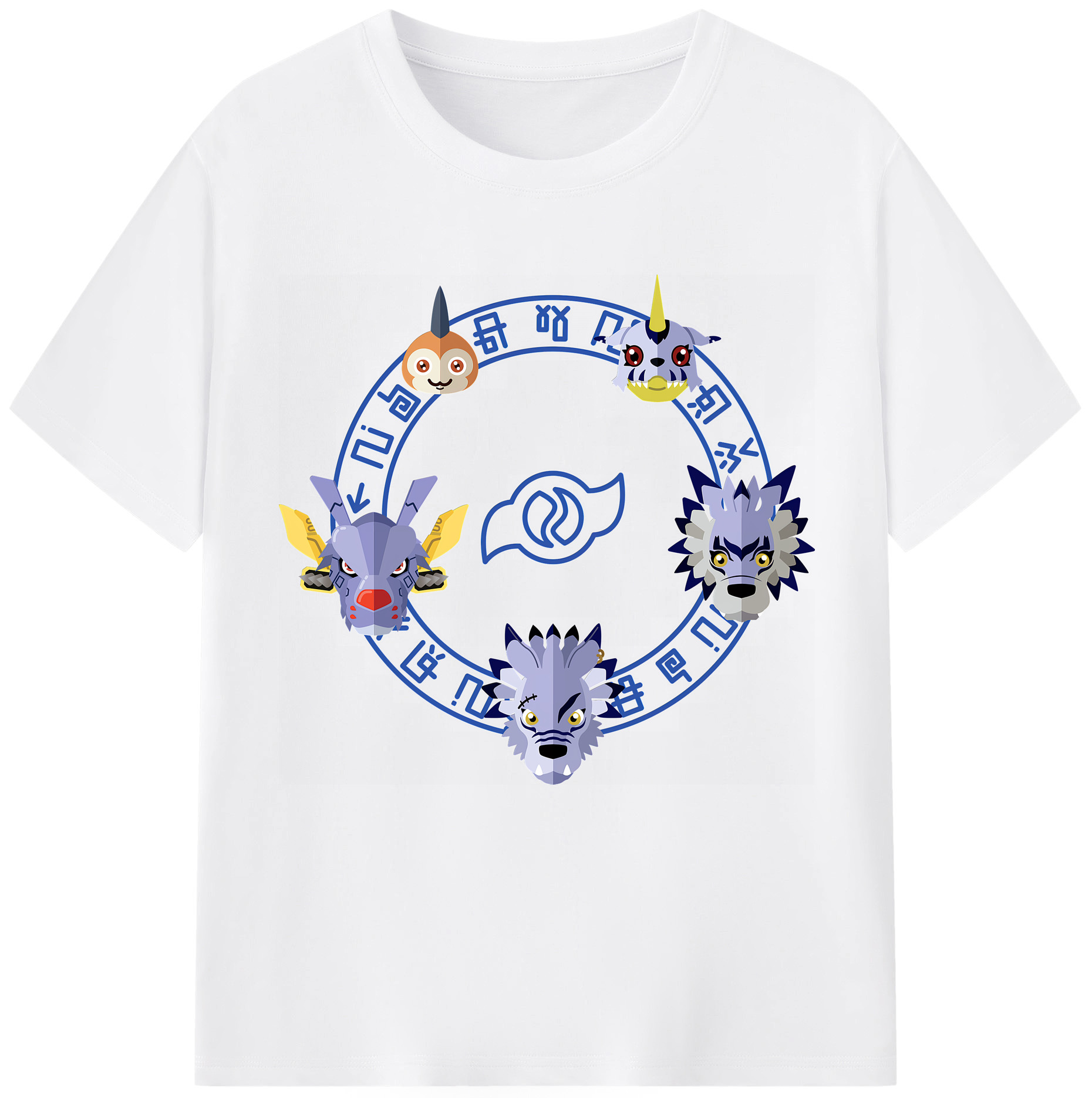 （画像用） Digimon デジタルモンスター/デジモン 綿100％半袖Tシャツ（フロントプリント）