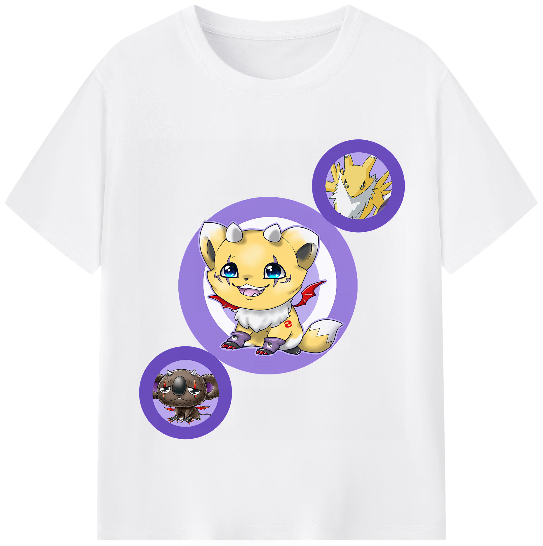 （画像用） Digimon デジタルモンスター/デジモン 綿100％半袖Tシャツ（フロントプリント）
