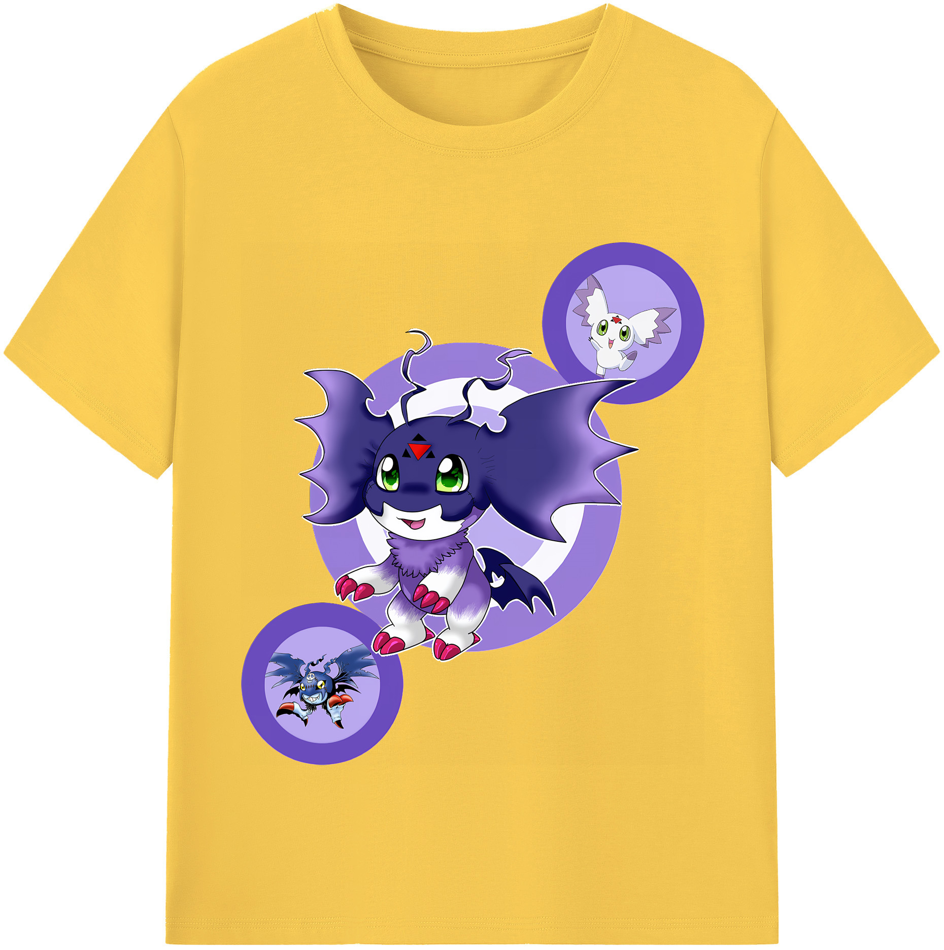 （画像用） Digimon デジタルモンスター/デジモン 綿100％半袖Tシャツ（フロントプリント）