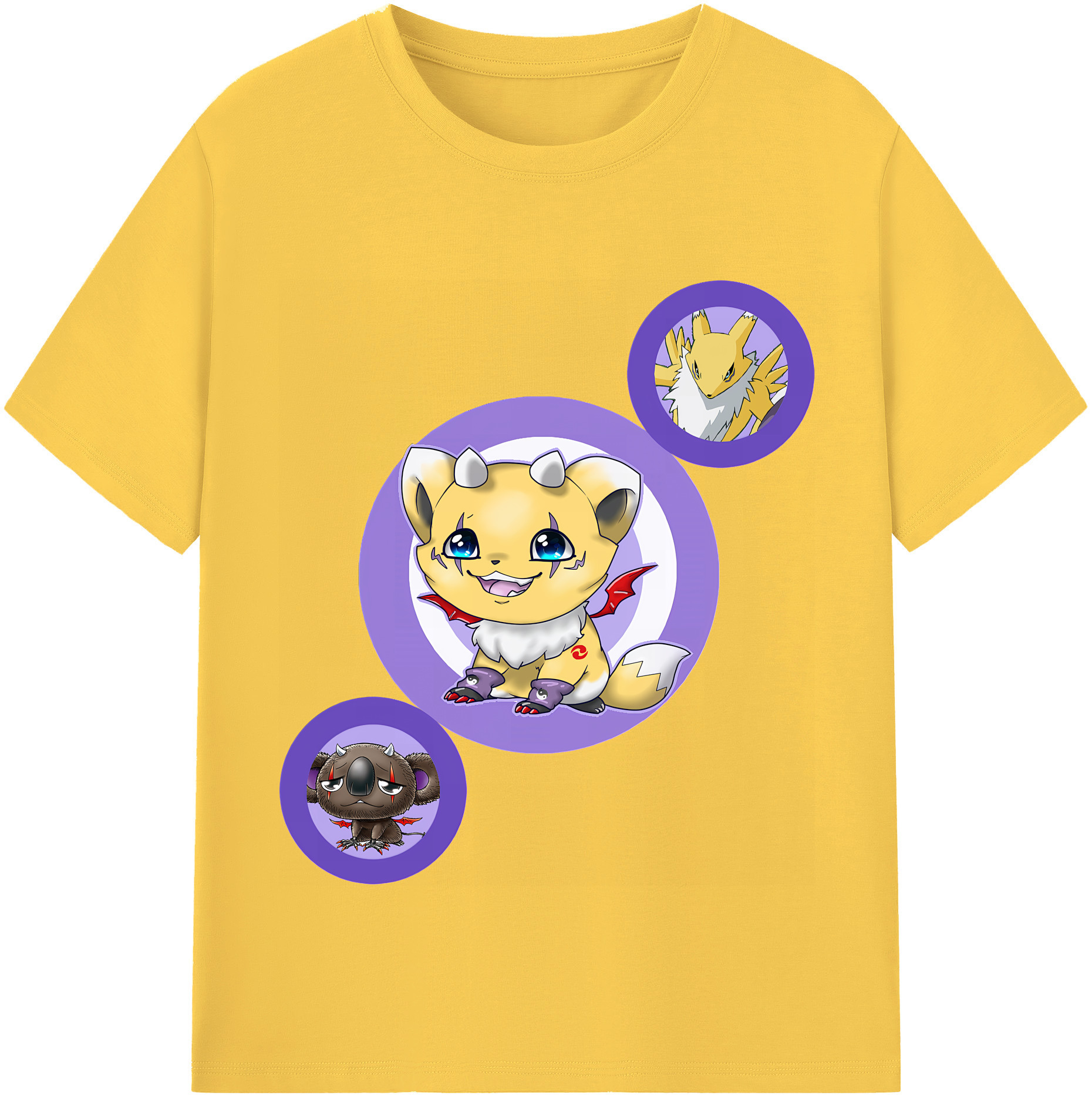 （画像用） Digimon デジタルモンスター/デジモン 綿100％半袖Tシャツ（フロントプリント）