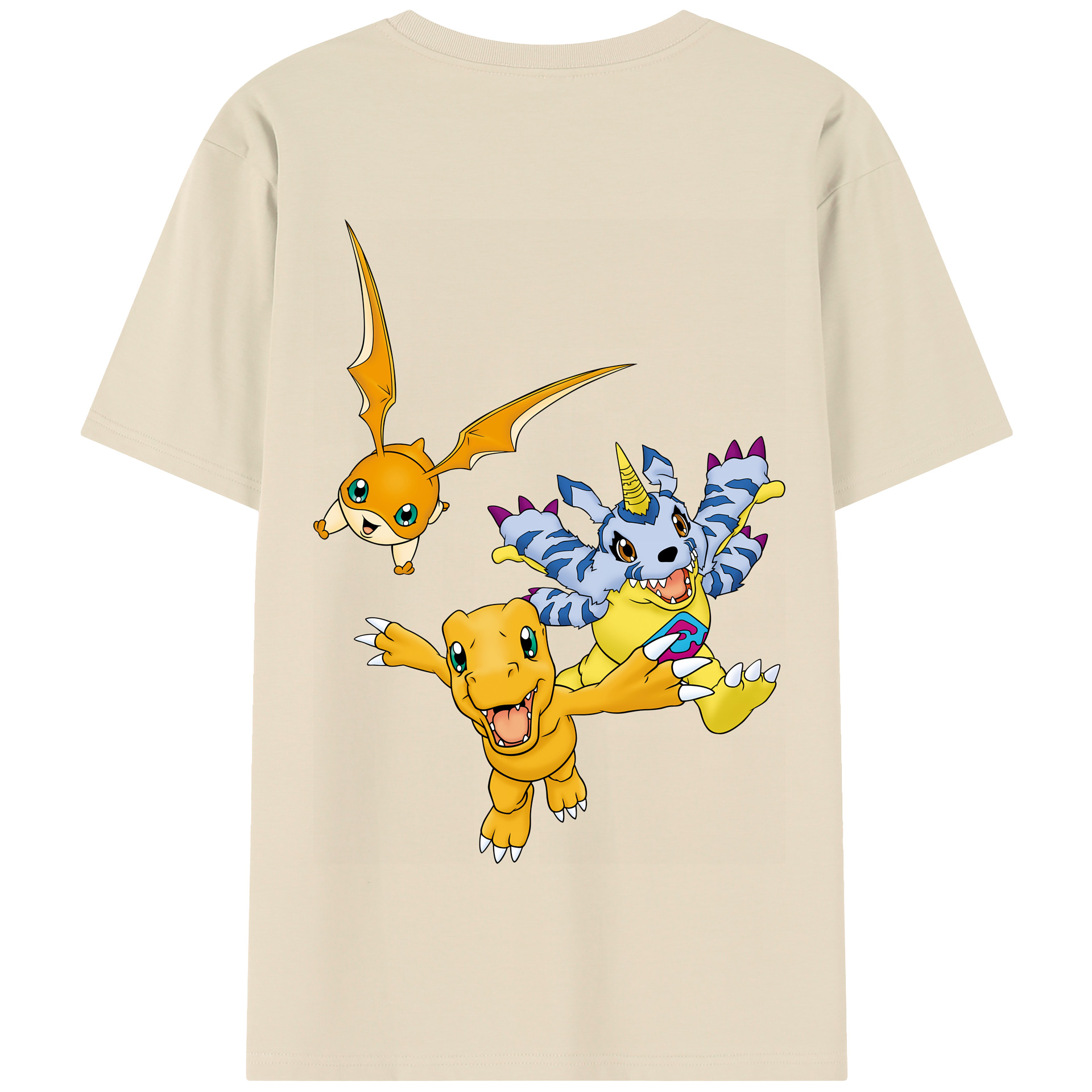 （画像用） Digimon デジタルモンスター/デジモン 綿100％半袖Tシャツ（背面プリント）