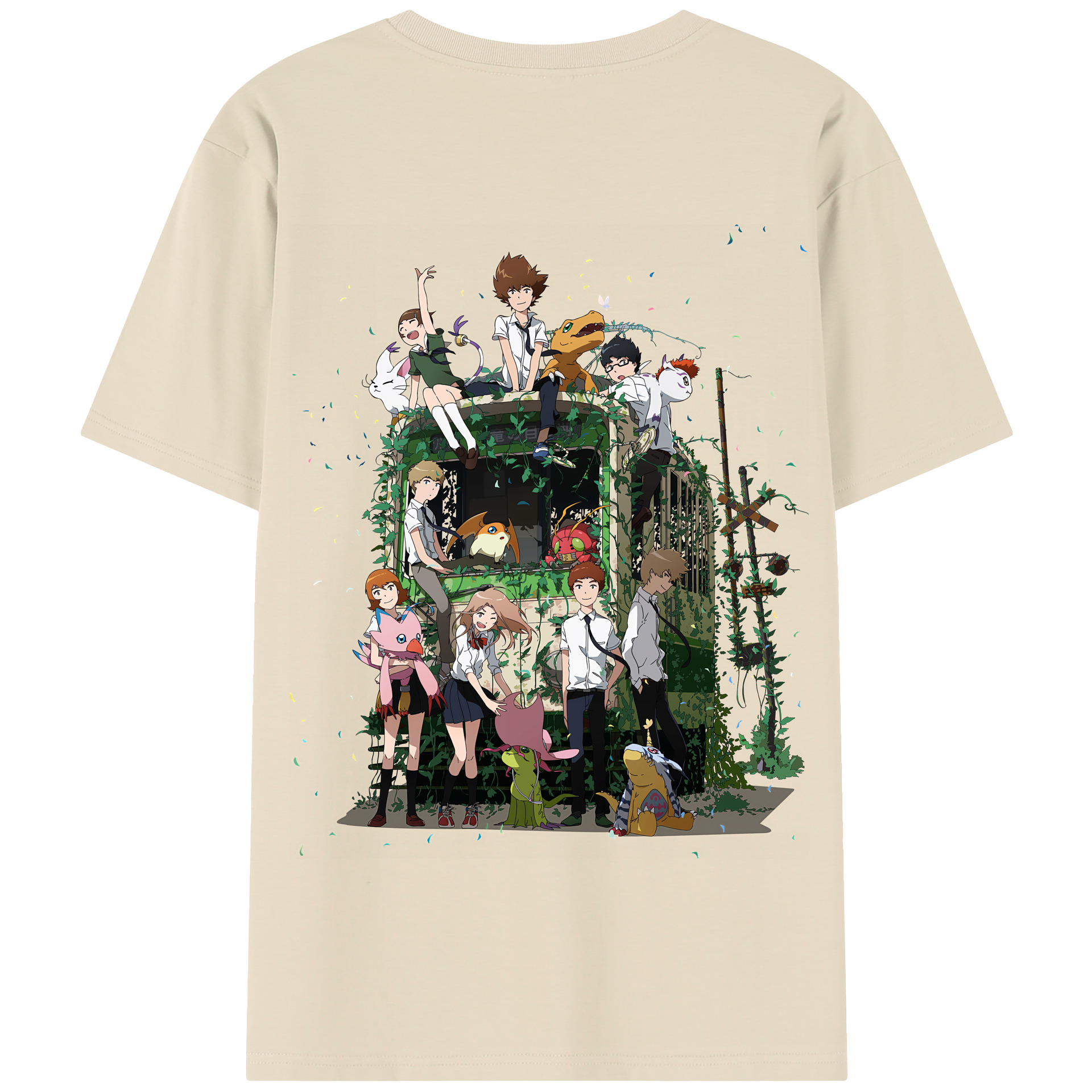 （画像用） Digimon デジタルモンスター/デジモン 綿100％半袖Tシャツ（背面プリント）