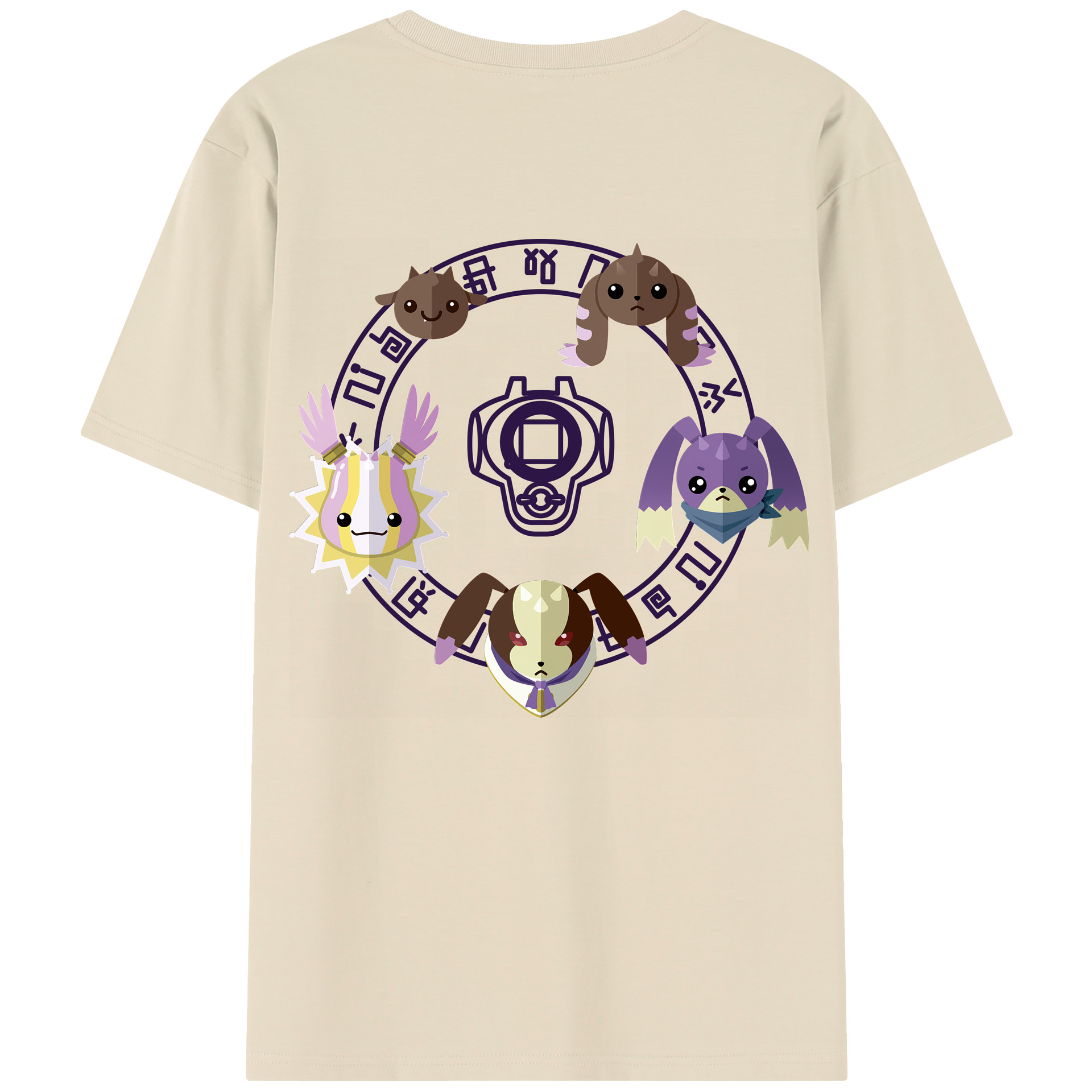 （画像用） Digimon デジタルモンスター/デジモン 綿100％半袖Tシャツ（背面プリント）