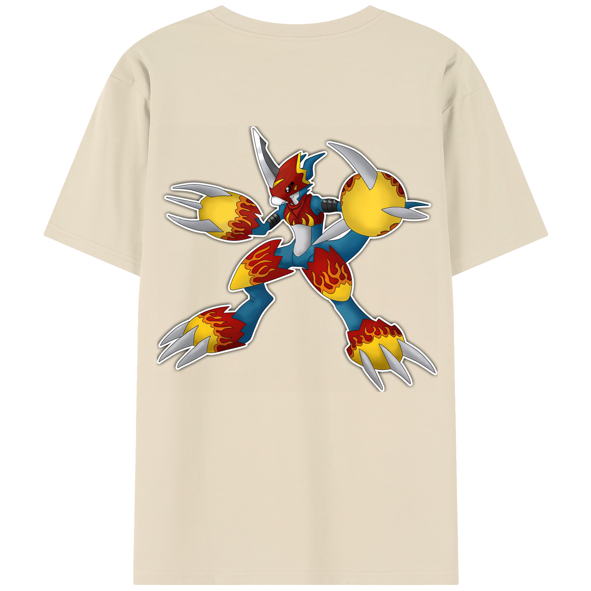（画像用） Digimon デジタルモンスター/デジモン 綿100％半袖Tシャツ（背面プリント）