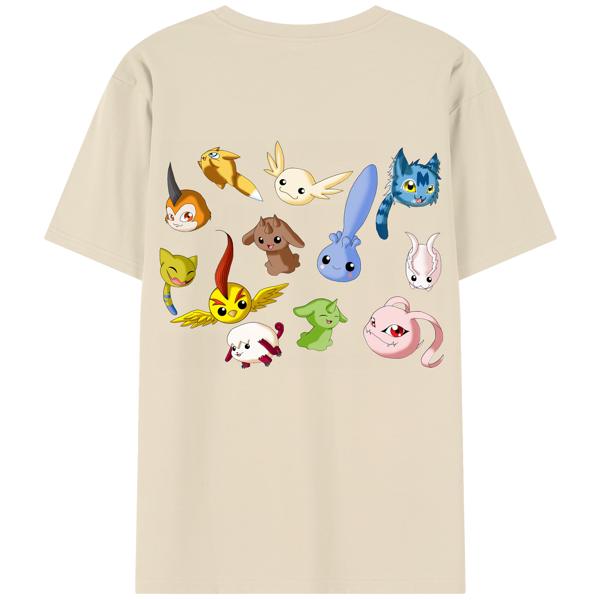 （画像用） Digimon デジタルモンスター/デジモン 綿100％半袖Tシャツ（背面プリント）