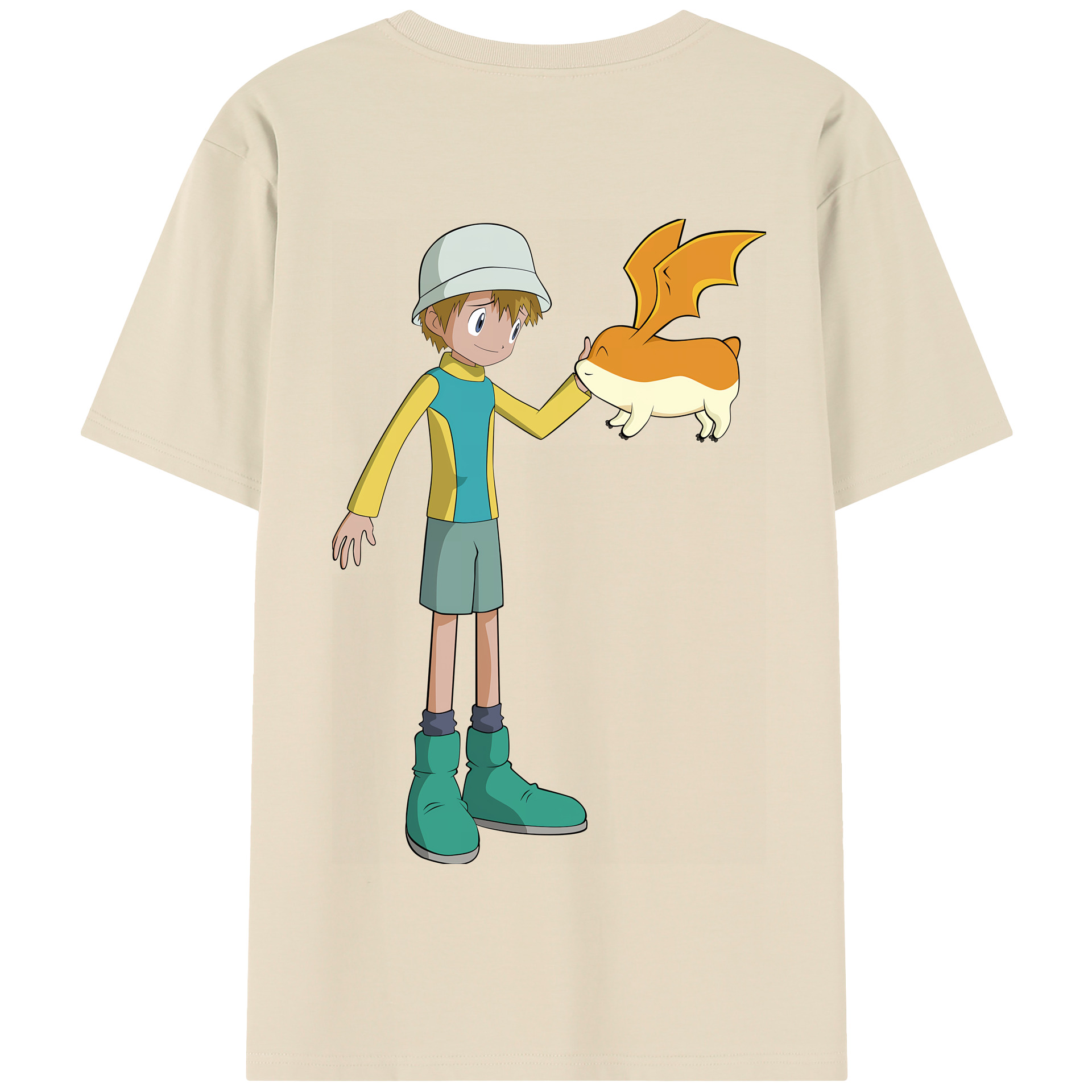 （画像用） Digimon デジタルモンスター/デジモン 綿100％半袖Tシャツ（背面プリント）