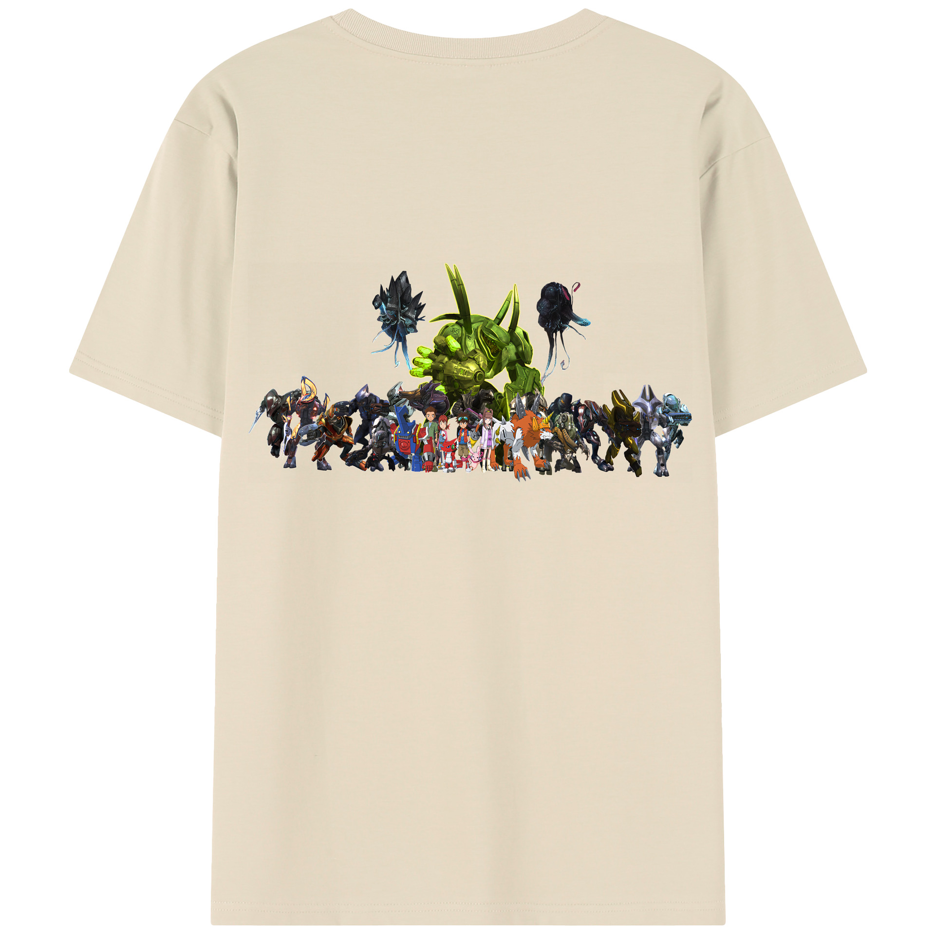 （画像用） Digimon デジタルモンスター/デジモン 綿100％半袖Tシャツ（背面プリント）