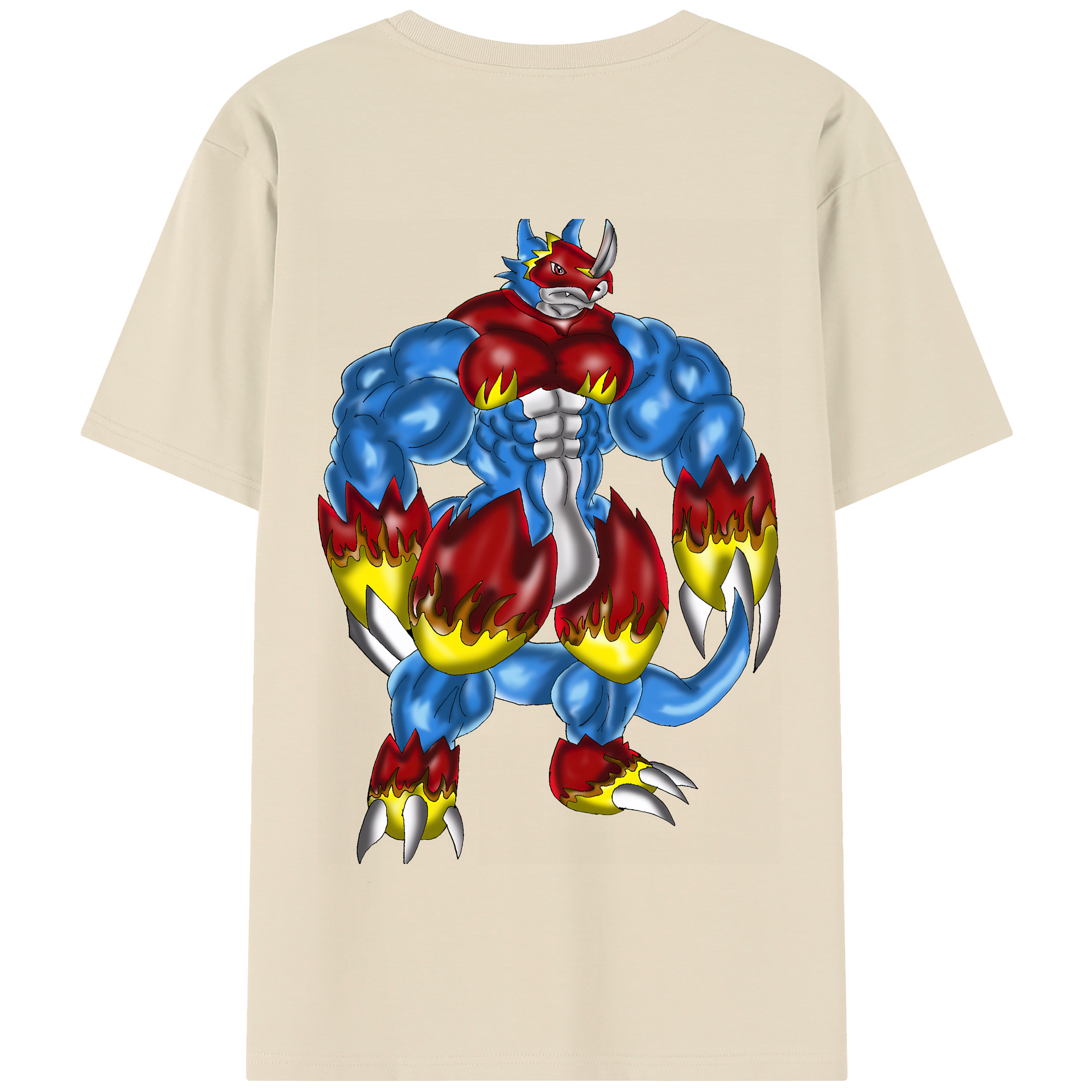 （画像用） Digimon デジタルモンスター/デジモン 綿100％半袖Tシャツ（背面プリント）