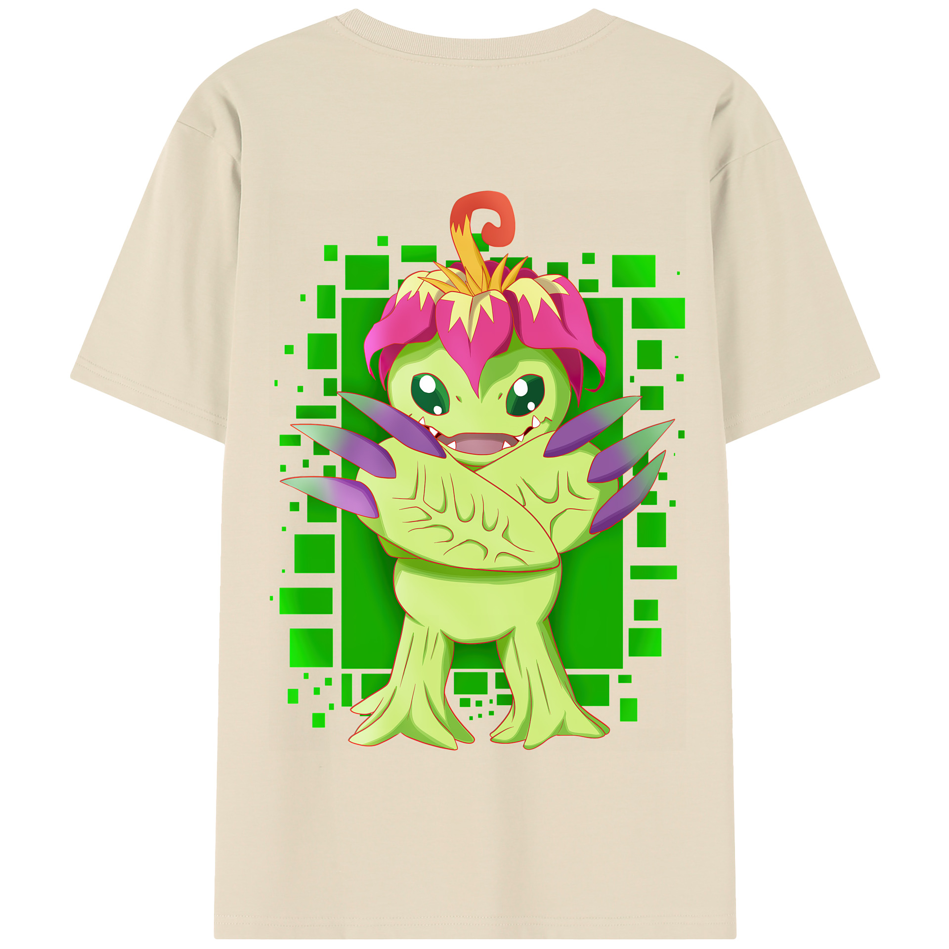 （画像用） Digimon デジタルモンスター/デジモン 綿100％半袖Tシャツ（背面プリント）