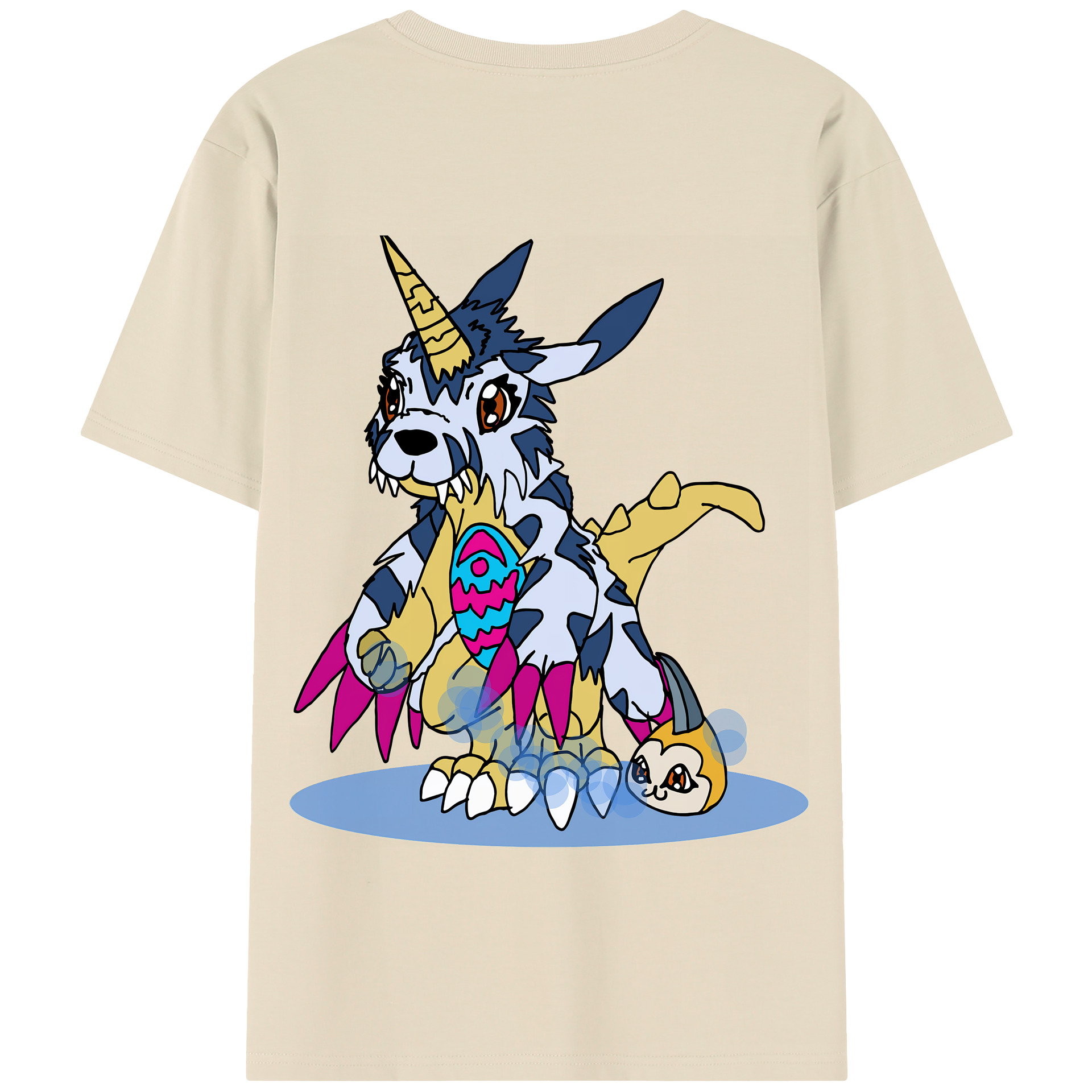 （画像用） Digimon デジタルモンスター/デジモン 綿100％半袖Tシャツ（背面プリント）
