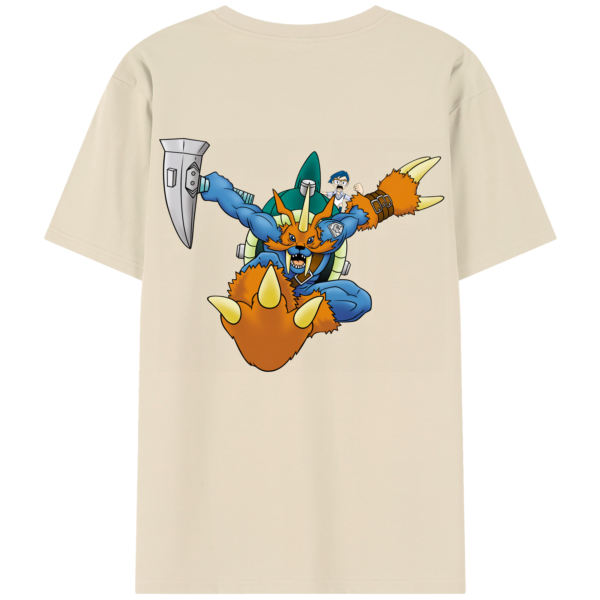 （画像用） Digimon デジタルモンスター/デジモン 綿100％半袖Tシャツ（背面プリント）