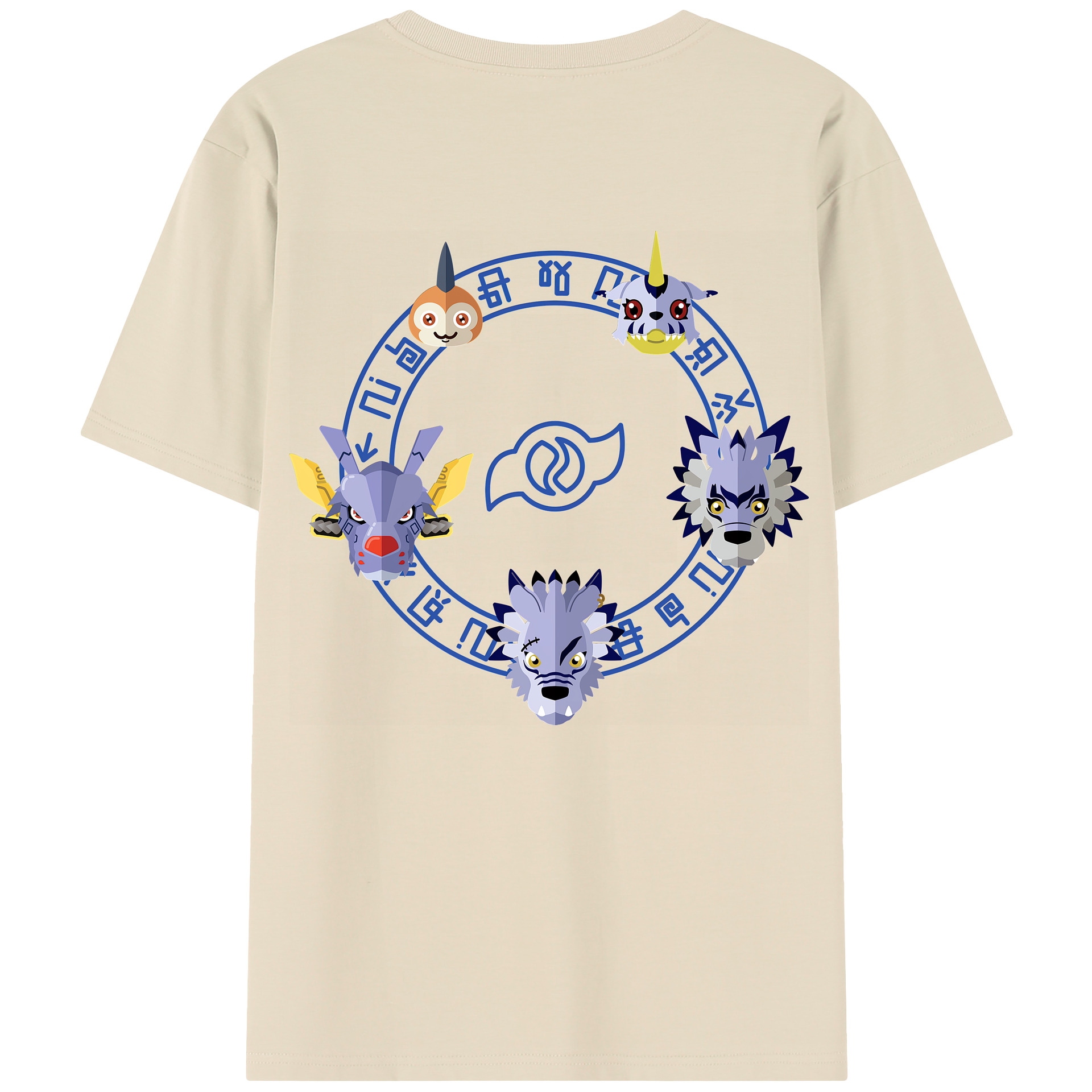 （画像用） Digimon デジタルモンスター/デジモン 綿100％半袖Tシャツ（背面プリント）