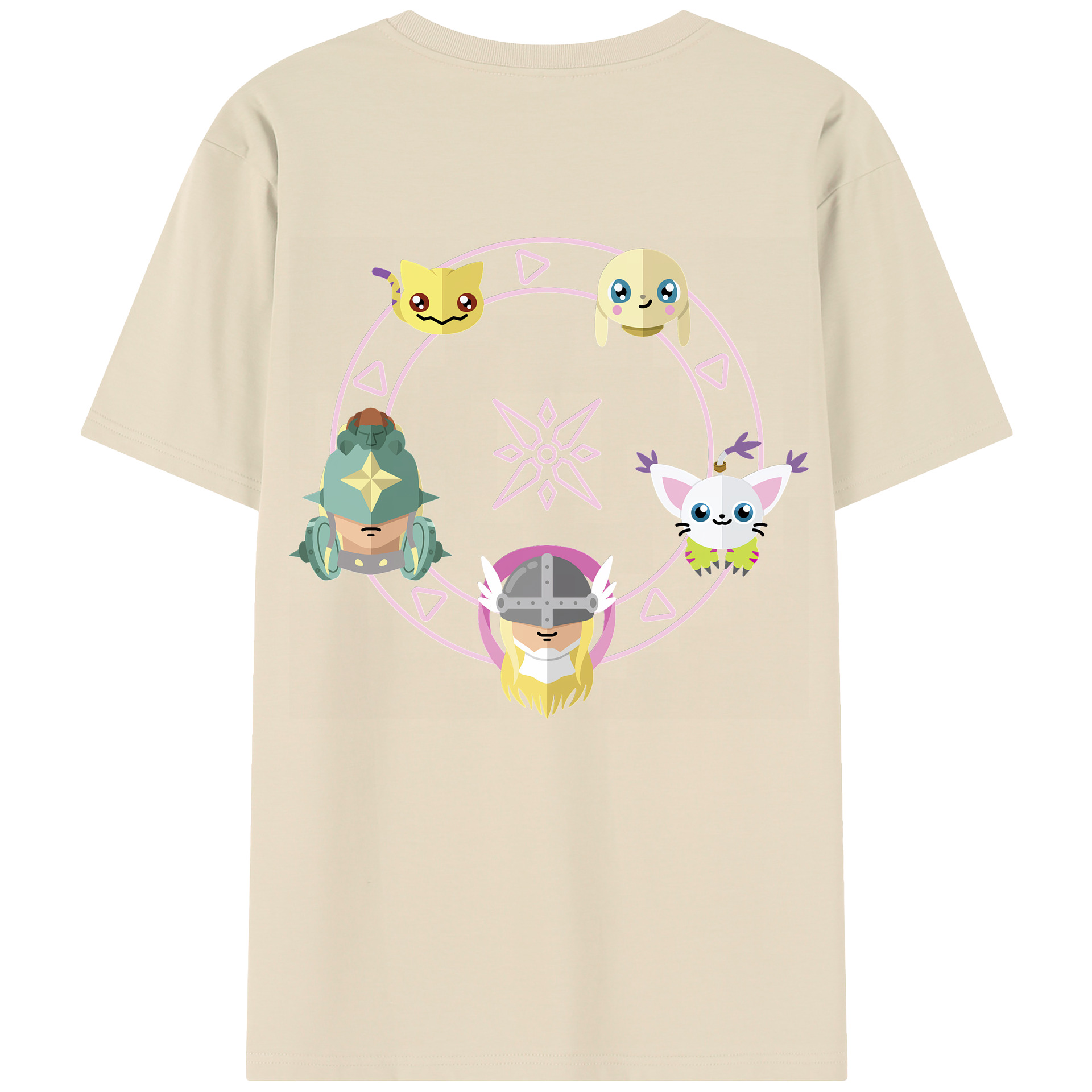 （画像用） Digimon デジタルモンスター/デジモン 綿100％半袖Tシャツ（背面プリント）