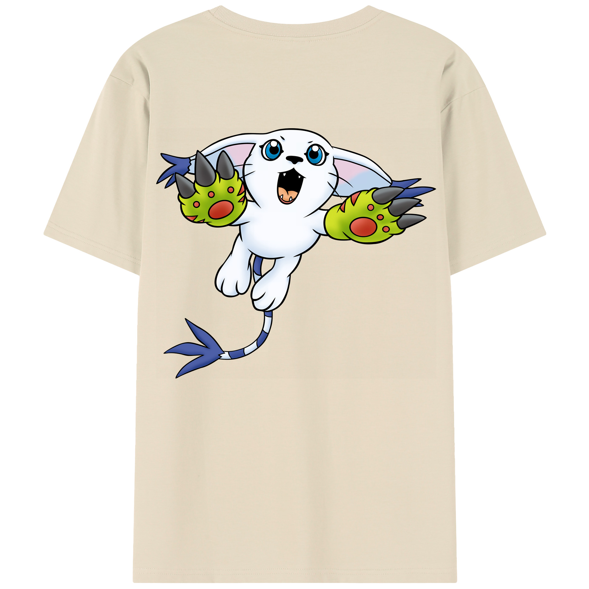 （画像用） Digimon デジタルモンスター/デジモン 綿100％半袖Tシャツ（背面プリント）