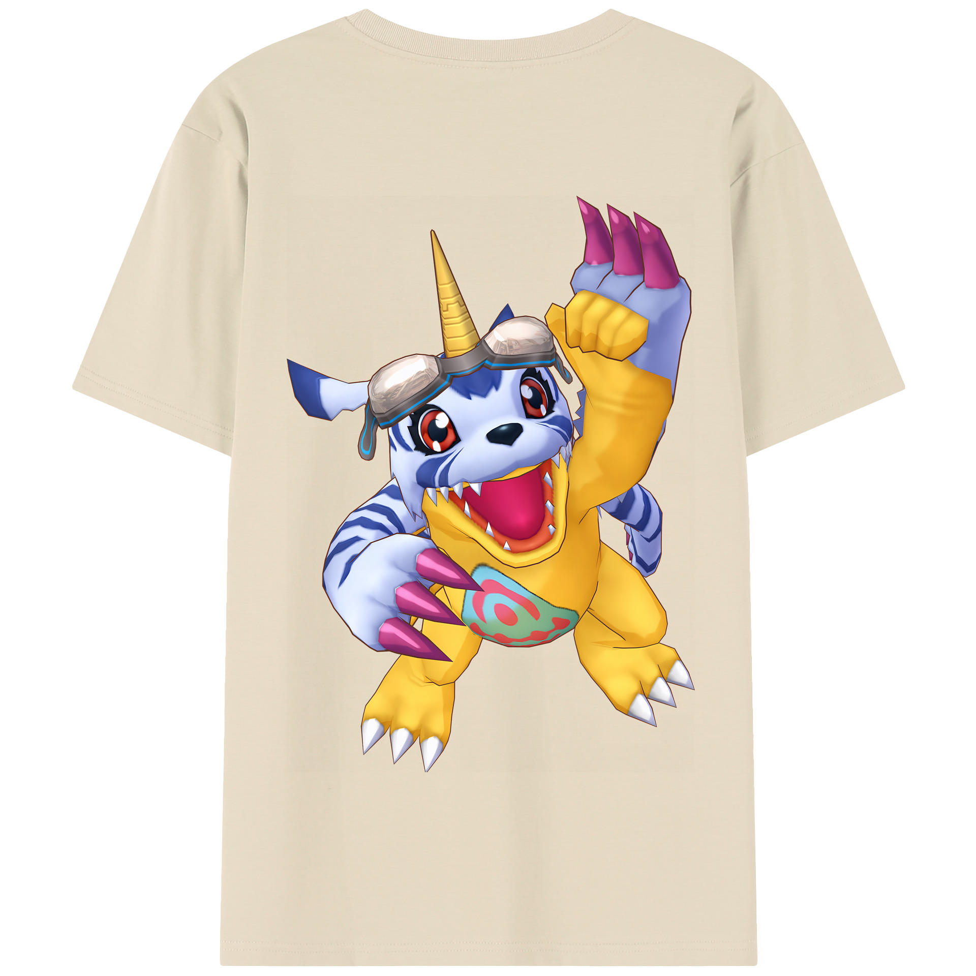 （画像用） Digimon デジタルモンスター/デジモン 綿100％半袖Tシャツ（背面プリント）