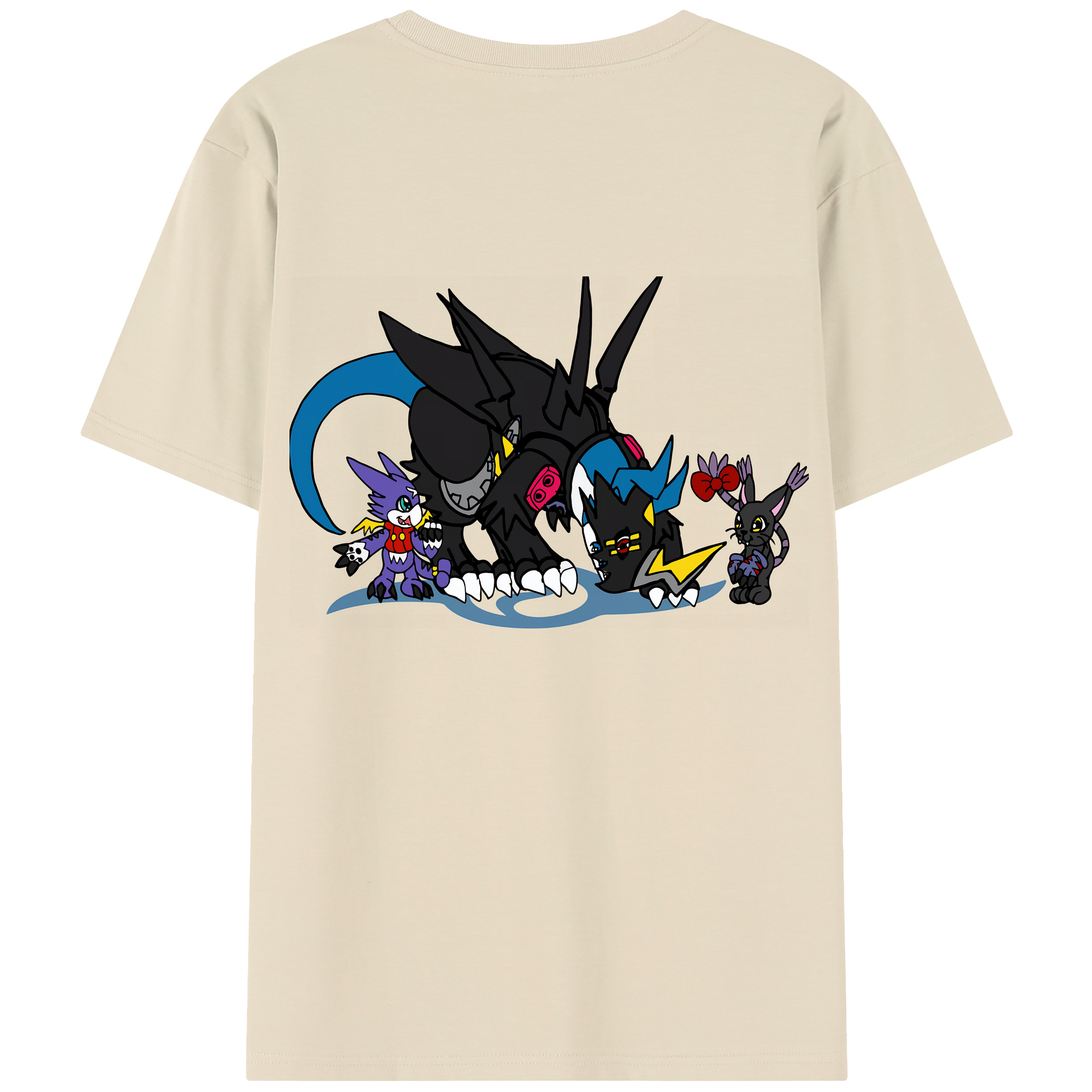 （画像用） Digimon デジタルモンスター/デジモン 綿100％半袖Tシャツ（背面プリント）