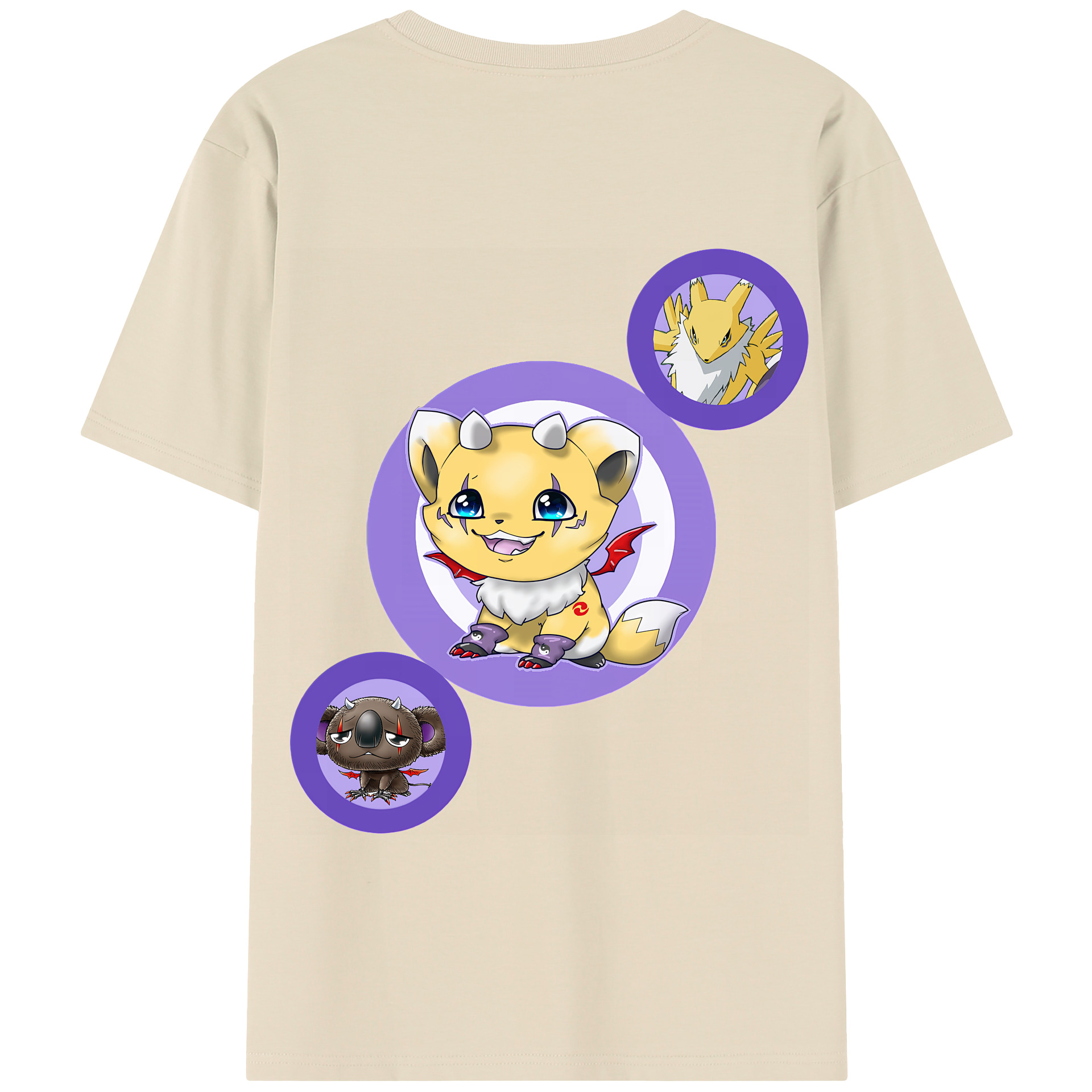 （画像用） Digimon デジタルモンスター/デジモン 綿100％半袖Tシャツ（背面プリント）