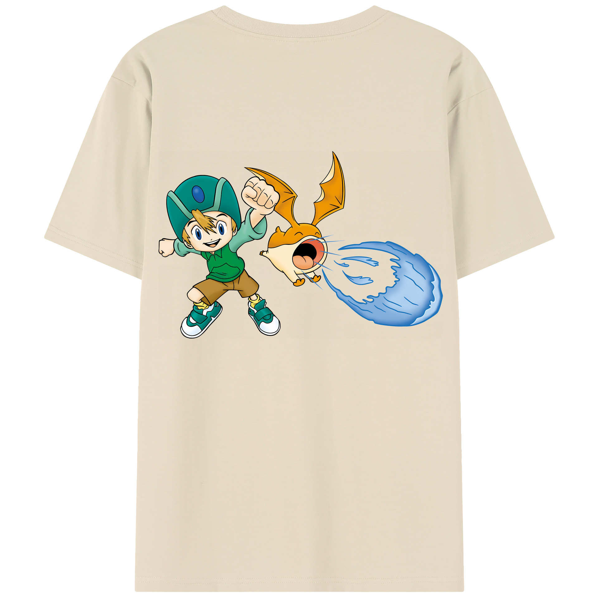 （画像用） Digimon デジタルモンスター/デジモン 綿100％半袖Tシャツ（背面プリント）