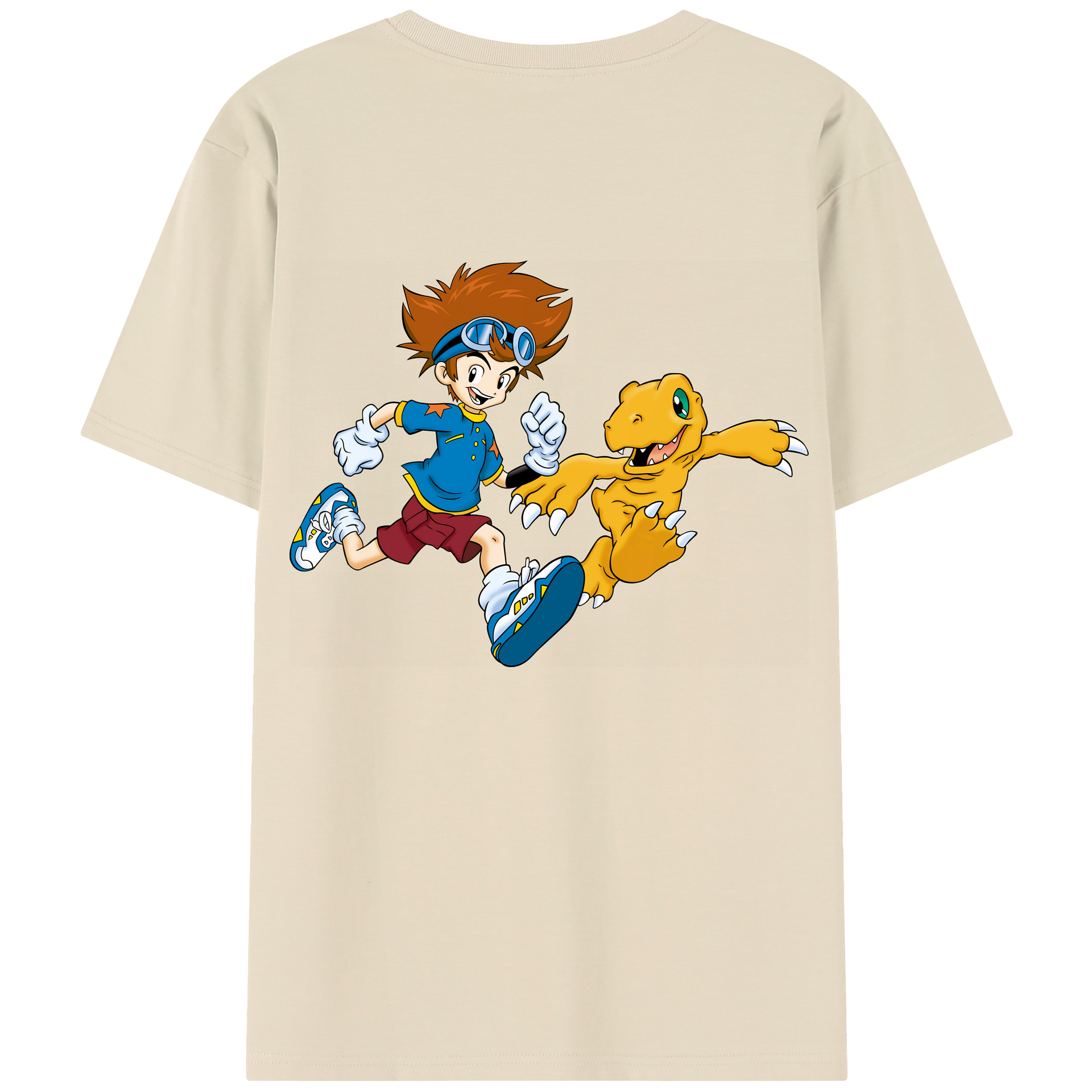 （画像用） Digimon デジタルモンスター/デジモン 綿100％半袖Tシャツ（背面プリント）