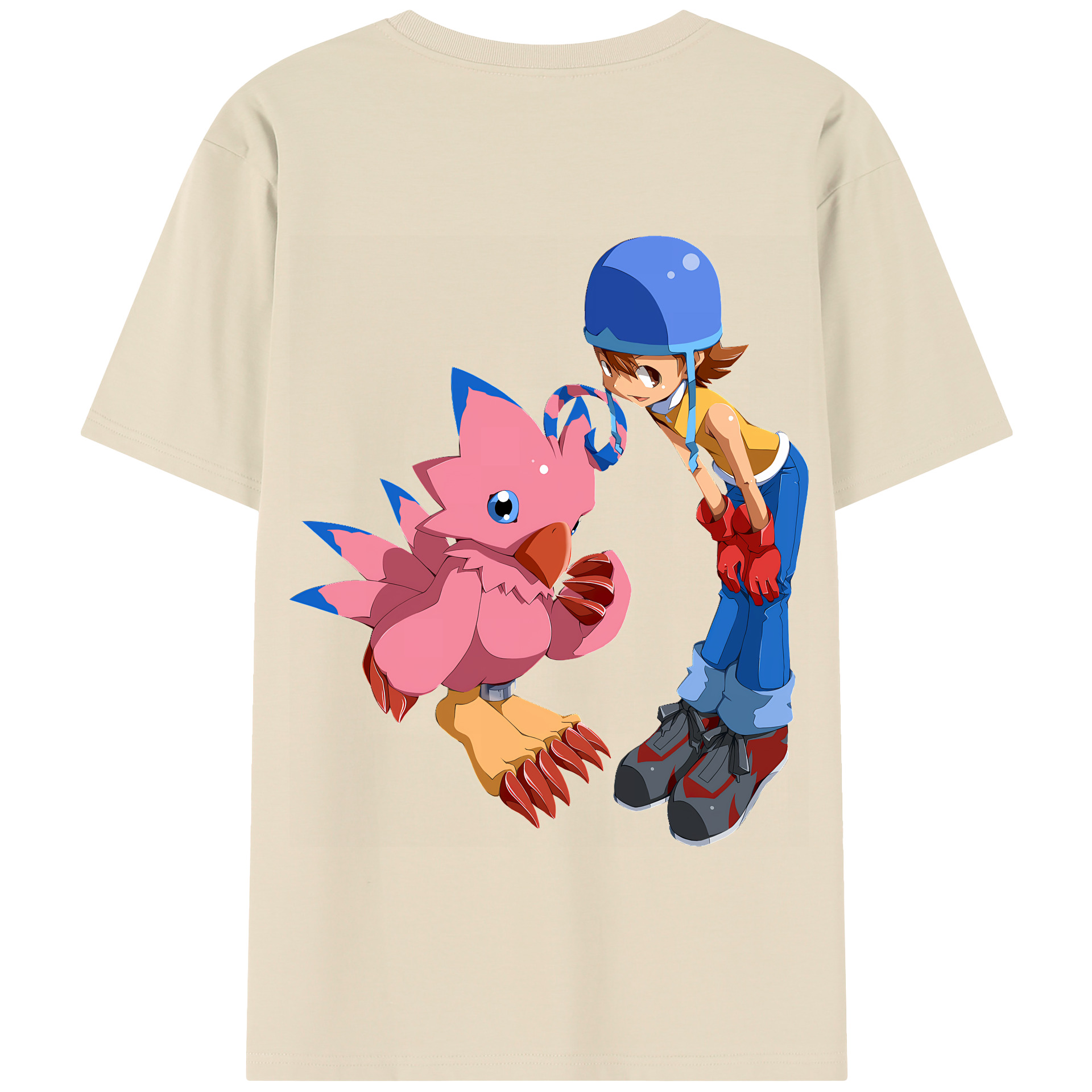 （画像用） Digimon デジタルモンスター/デジモン 綿100％半袖Tシャツ（背面プリント）