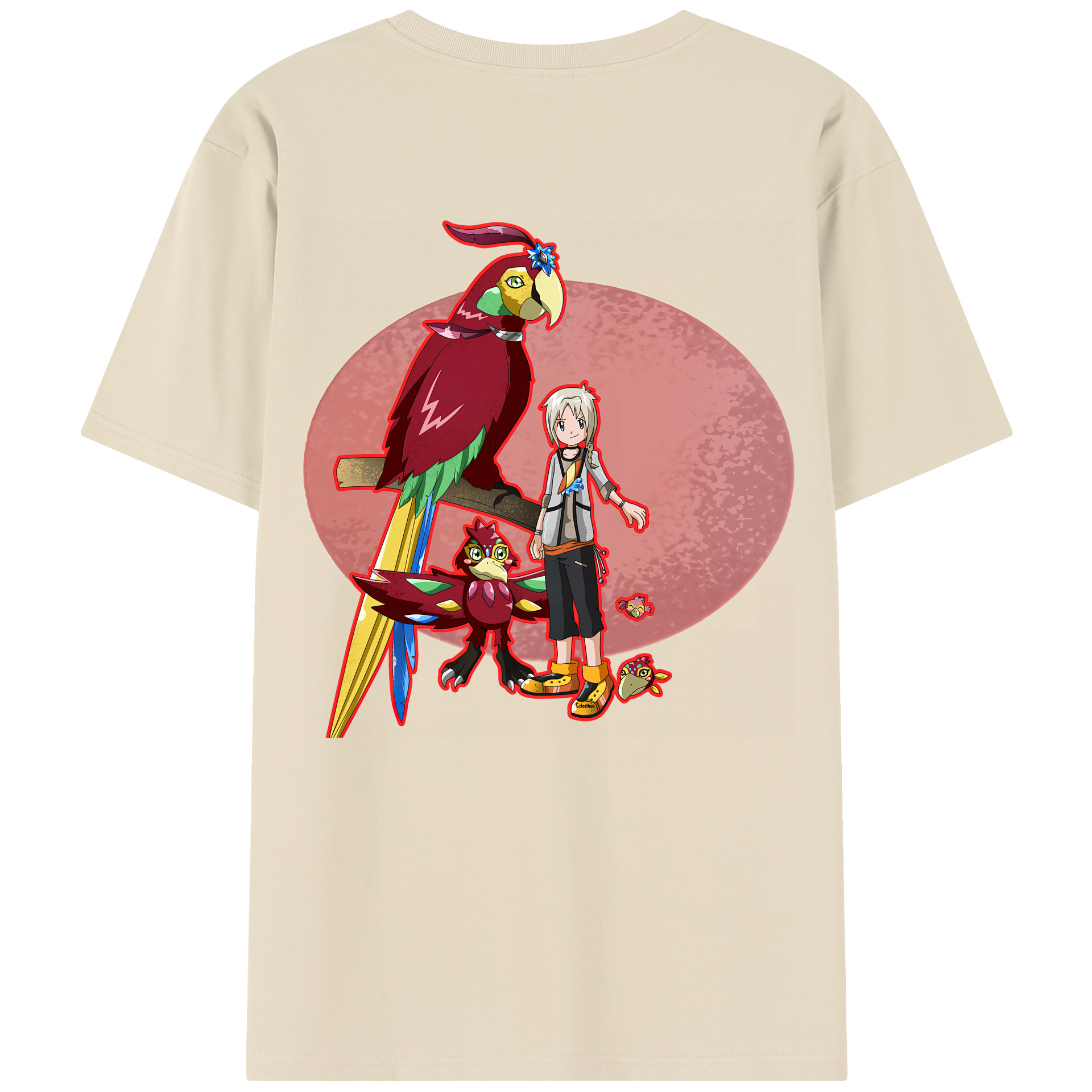 （画像用） Digimon デジタルモンスター/デジモン 綿100％半袖Tシャツ（背面プリント）