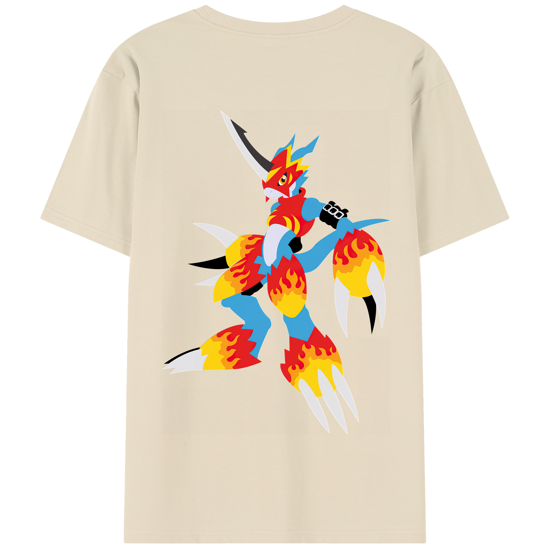 （画像用） Digimon デジタルモンスター/デジモン 綿100％半袖Tシャツ（背面プリント）