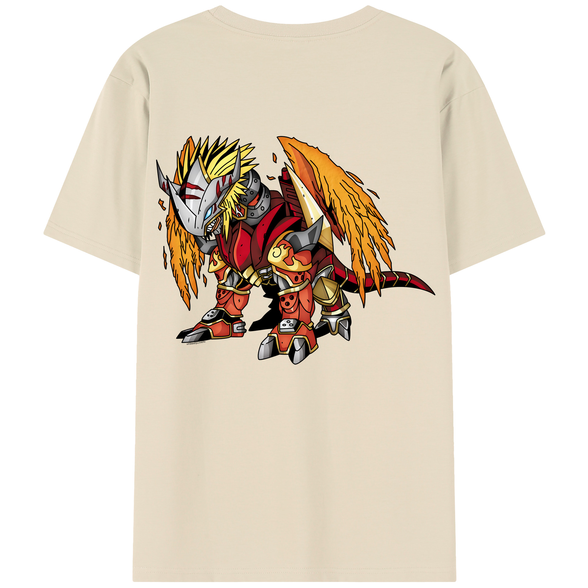 （画像用） Digimon デジタルモンスター/デジモン 綿100％半袖Tシャツ（背面プリント）