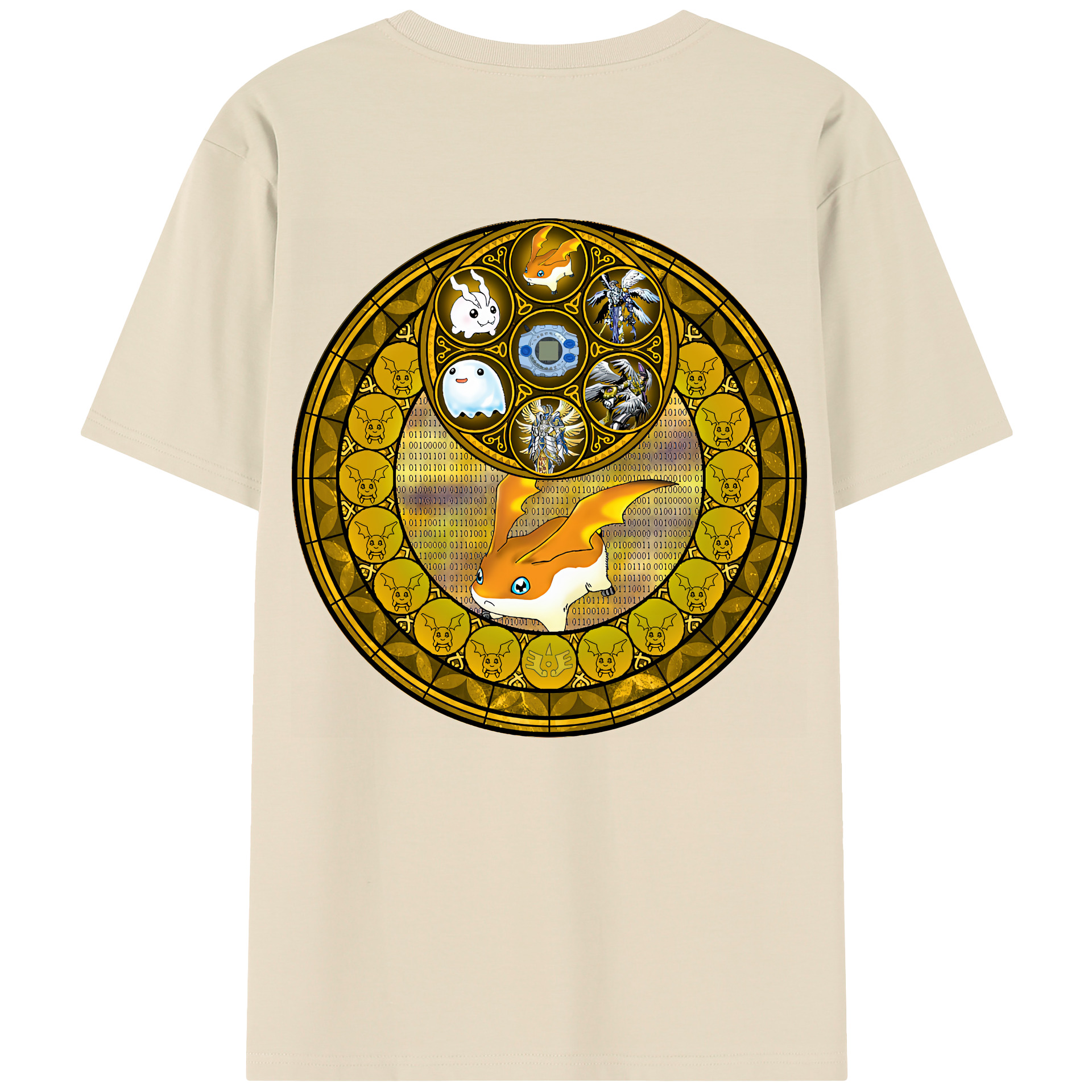 （画像用） Digimon デジタルモンスター/デジモン 綿100％半袖Tシャツ（背面プリント）