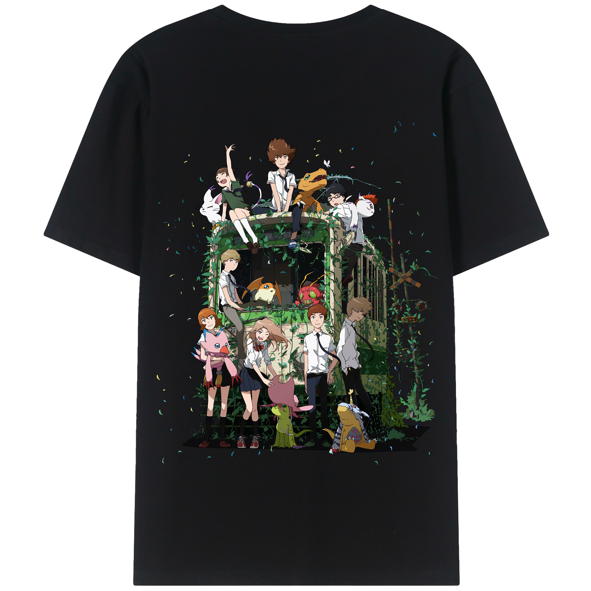 （画像用） Digimon デジタルモンスター/デジモン 綿100％半袖Tシャツ（背面プリント）