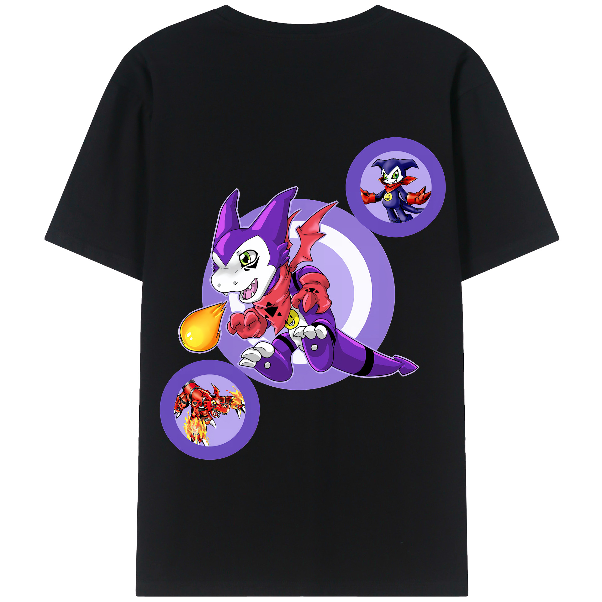 （画像用） Digimon デジタルモンスター/デジモン 綿100％半袖Tシャツ（背面プリント）
