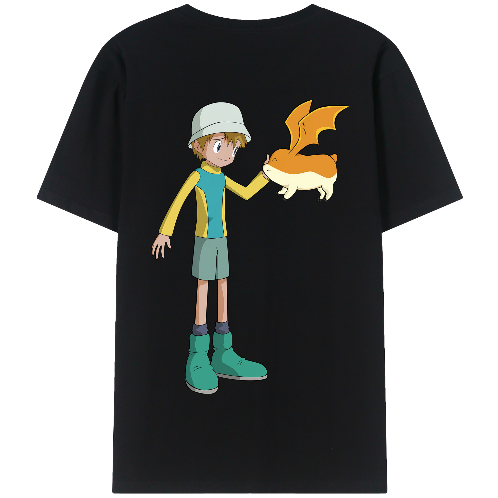 （画像用） Digimon デジタルモンスター/デジモン 綿100％半袖Tシャツ（背面プリント）