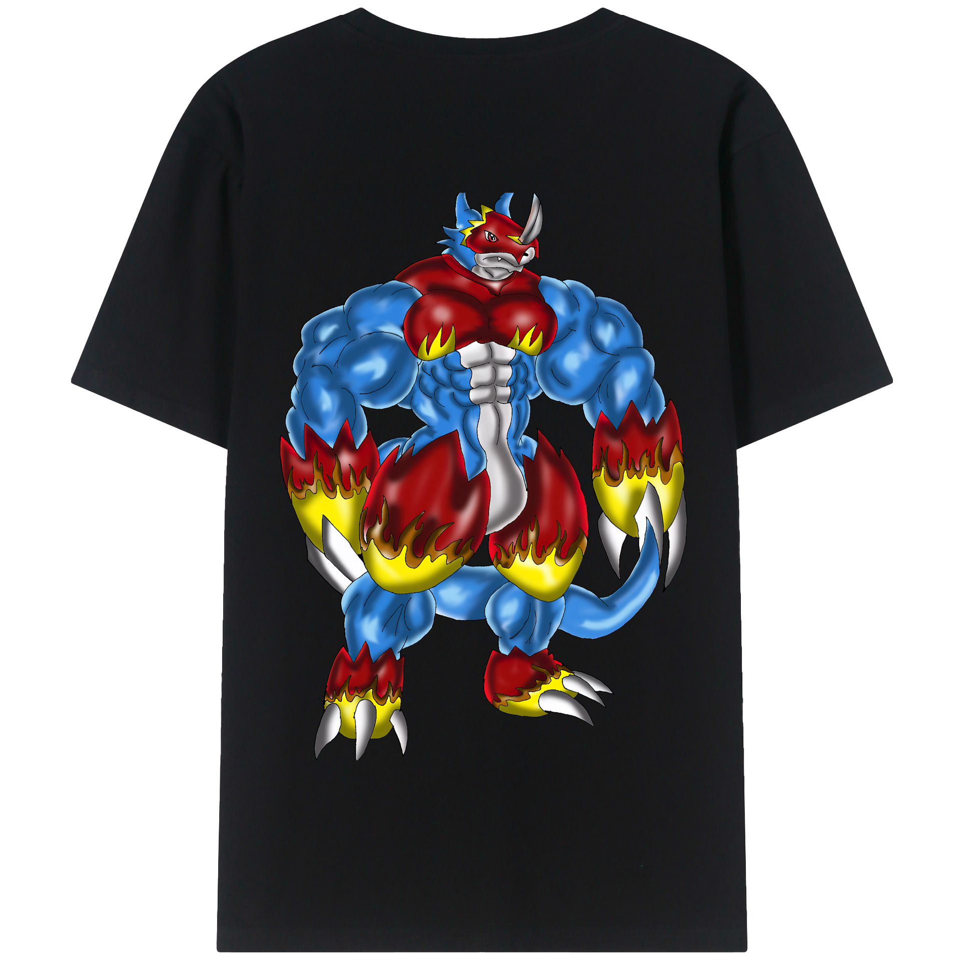（画像用） Digimon デジタルモンスター/デジモン 綿100％半袖Tシャツ（背面プリント）