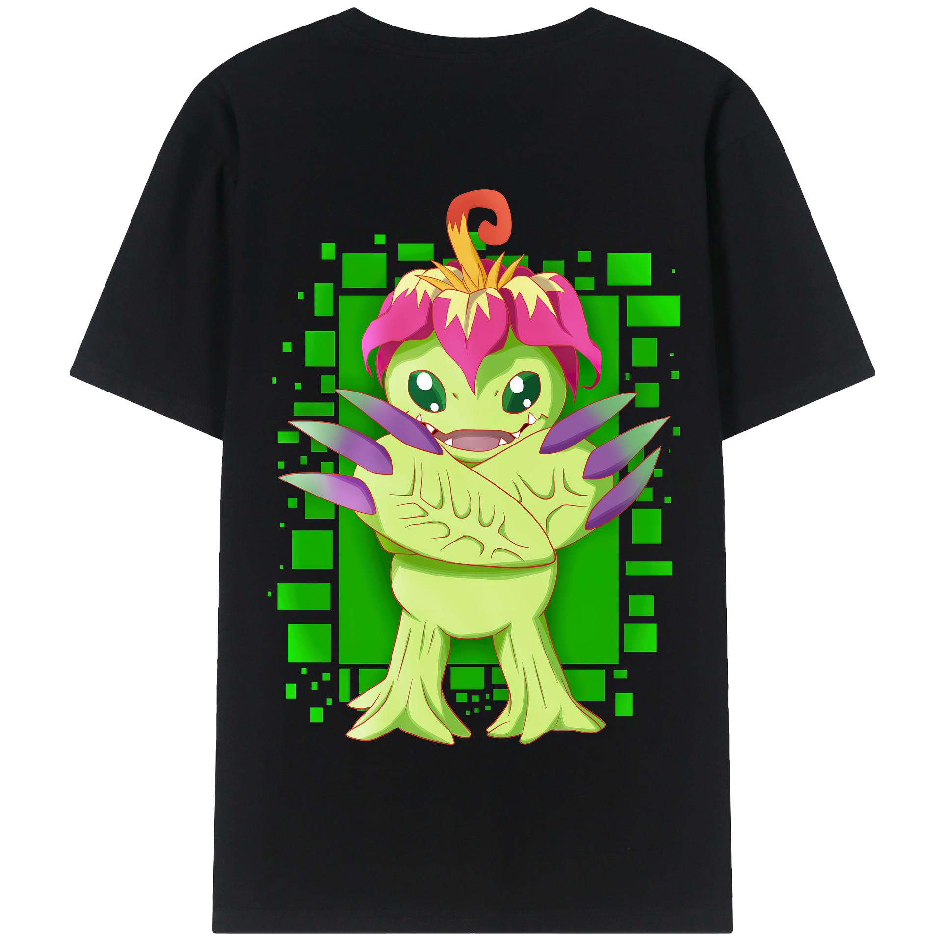 （画像用） Digimon デジタルモンスター/デジモン 綿100％半袖Tシャツ（背面プリント）