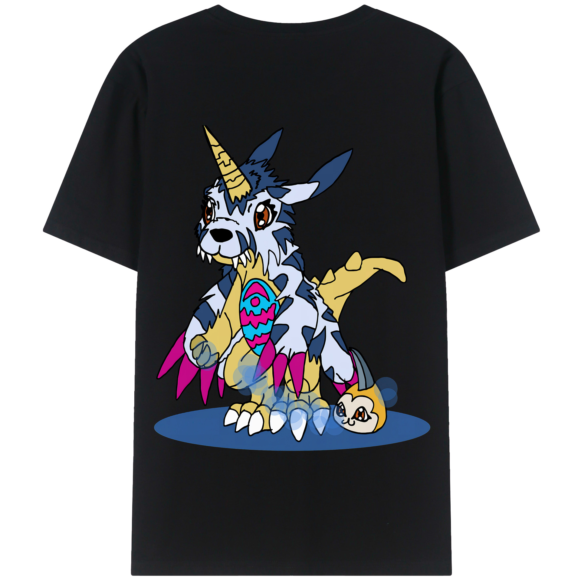 （画像用） Digimon デジタルモンスター/デジモン 綿100％半袖Tシャツ（背面プリント）