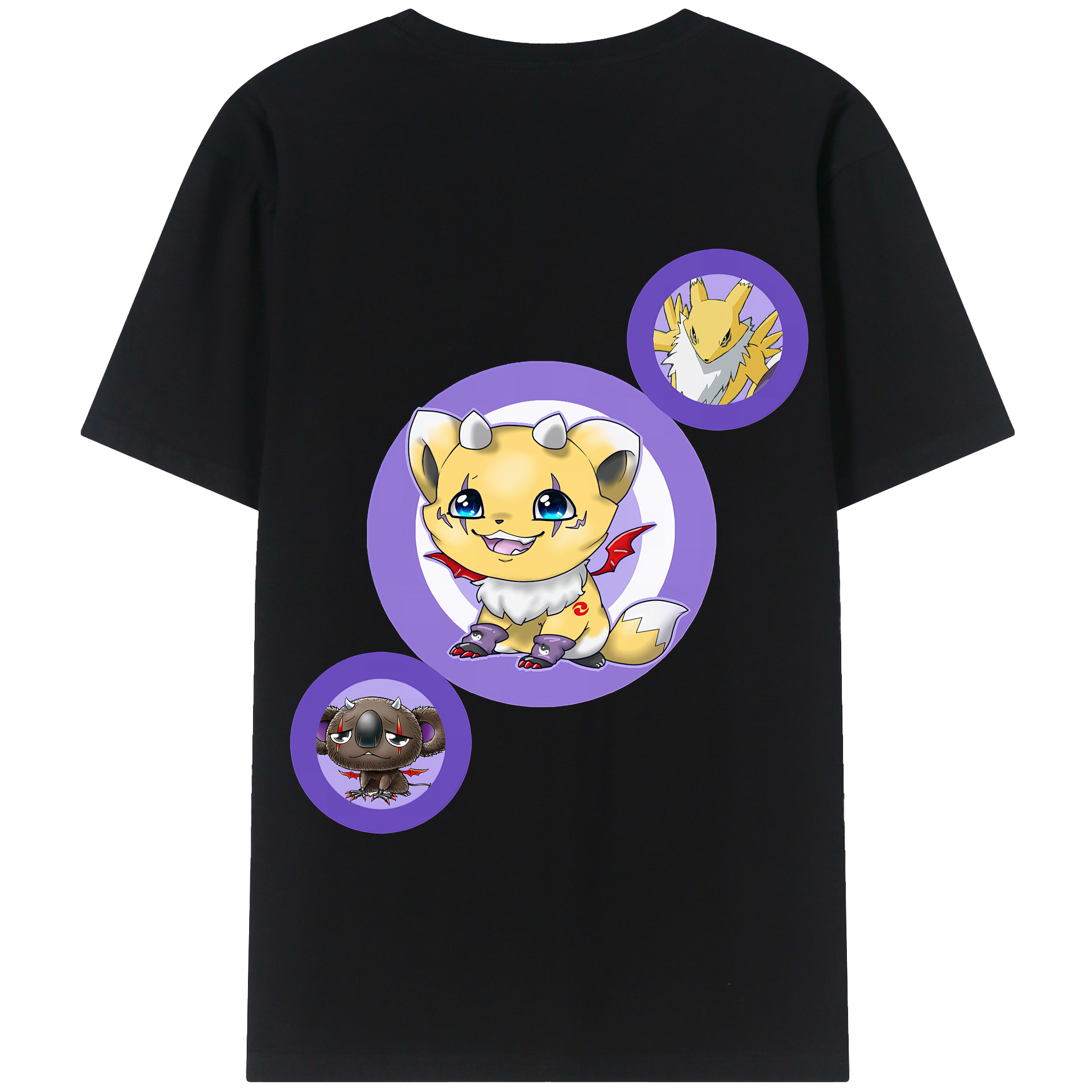 （画像用） Digimon デジタルモンスター/デジモン 綿100％半袖Tシャツ（背面プリント）