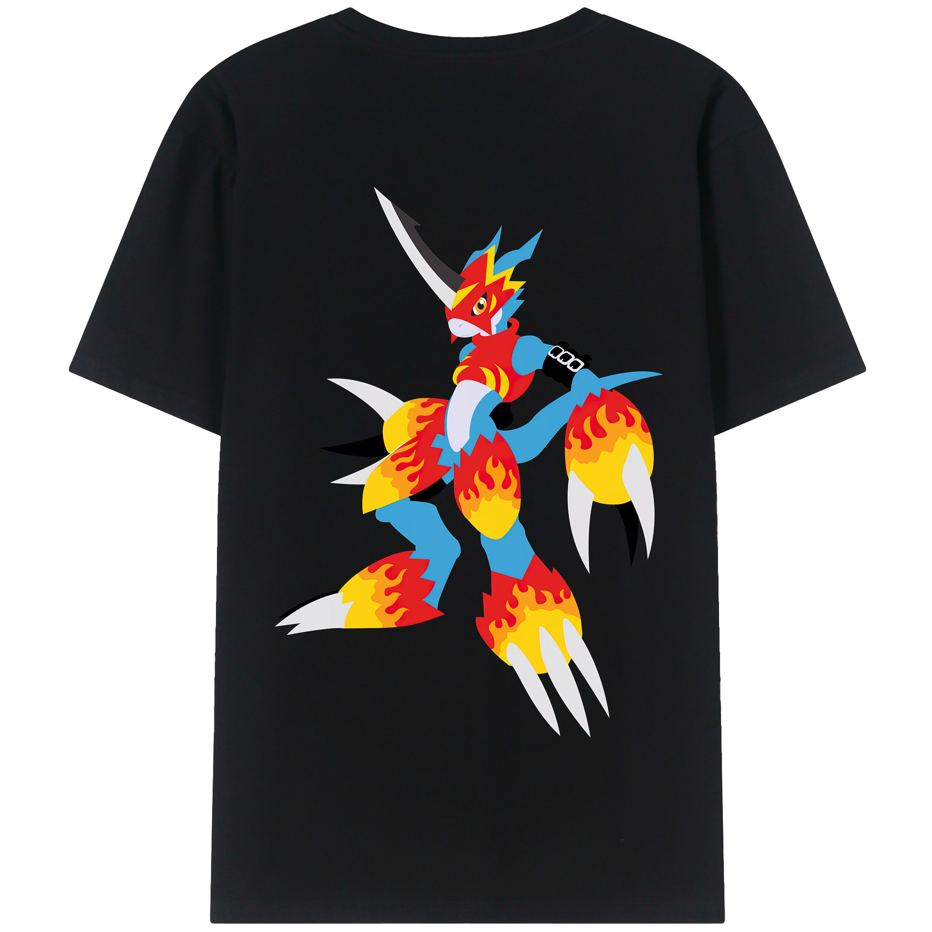 （画像用） Digimon デジタルモンスター/デジモン 綿100％半袖Tシャツ（背面プリント）