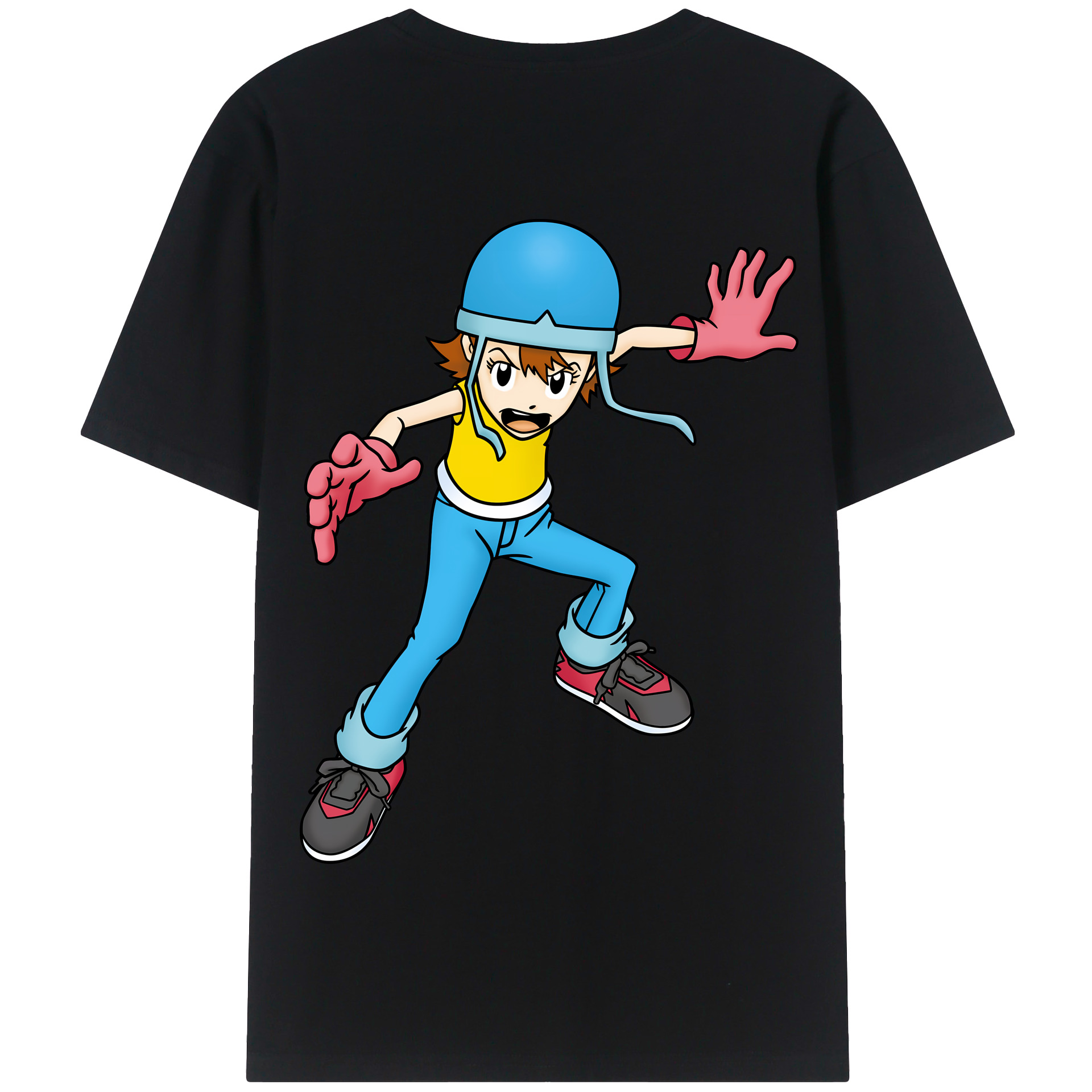 （画像用） Digimon デジタルモンスター/デジモン 綿100％半袖Tシャツ（背面プリント）