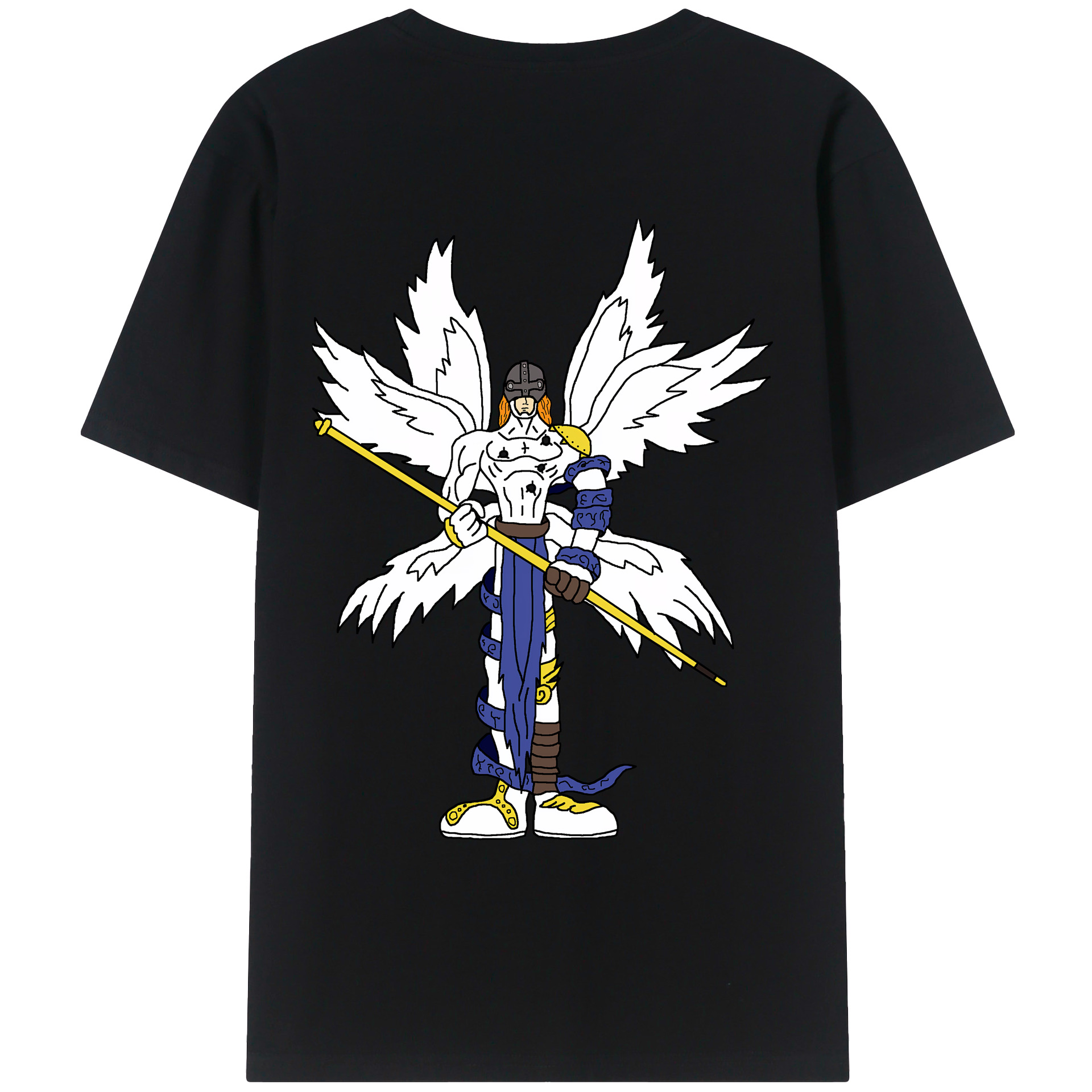 （画像用） Digimon デジタルモンスター/デジモン 綿100％半袖Tシャツ（背面プリント）