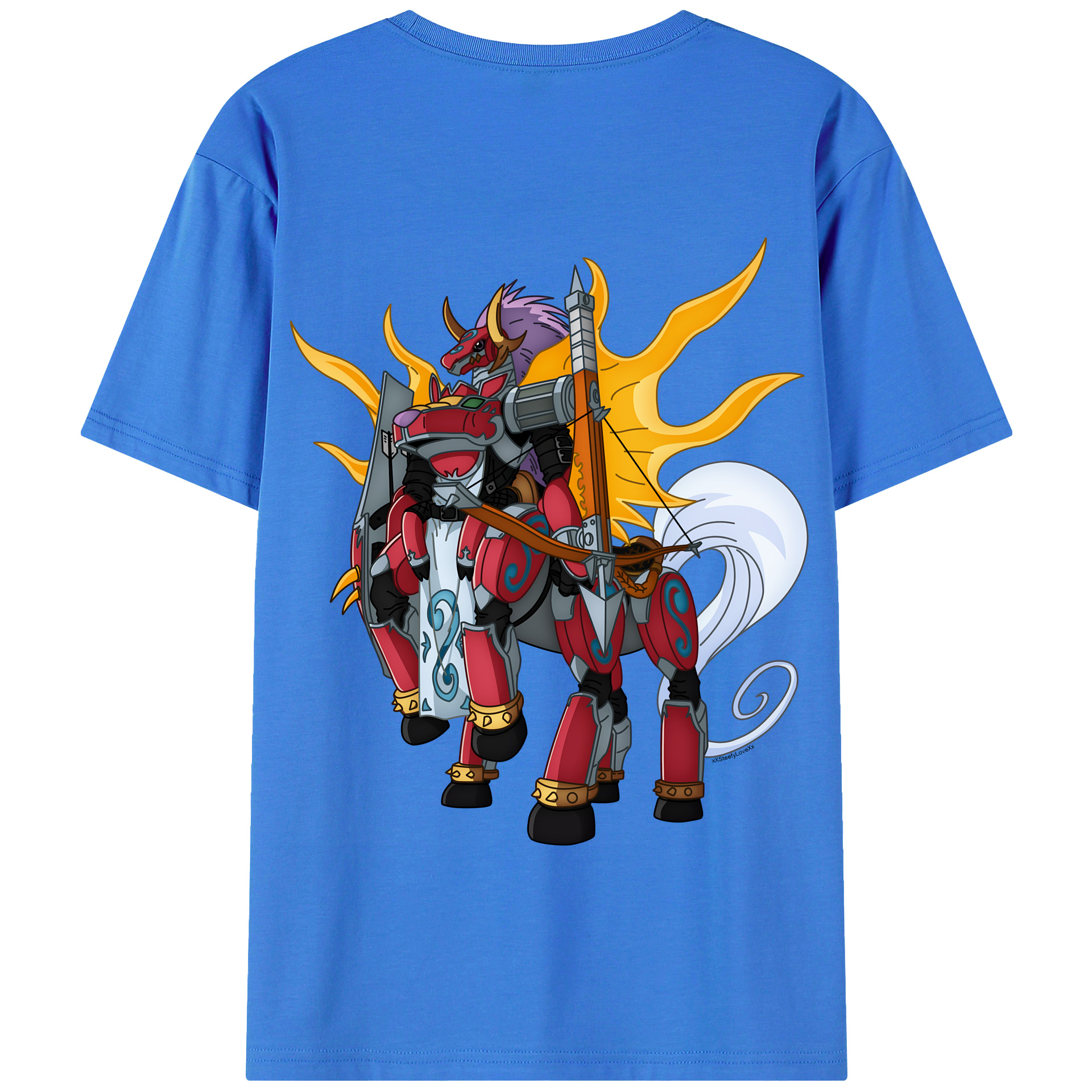 （画像用） Digimon デジタルモンスター/デジモン 綿100％半袖Tシャツ（背面プリント）