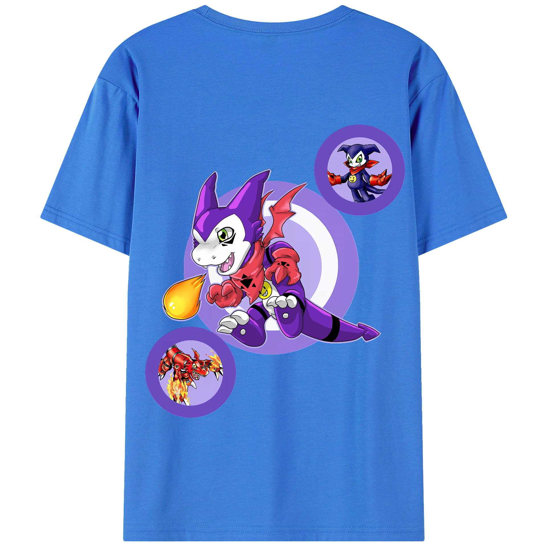 （画像用） Digimon デジタルモンスター/デジモン 綿100％半袖Tシャツ（背面プリント）
