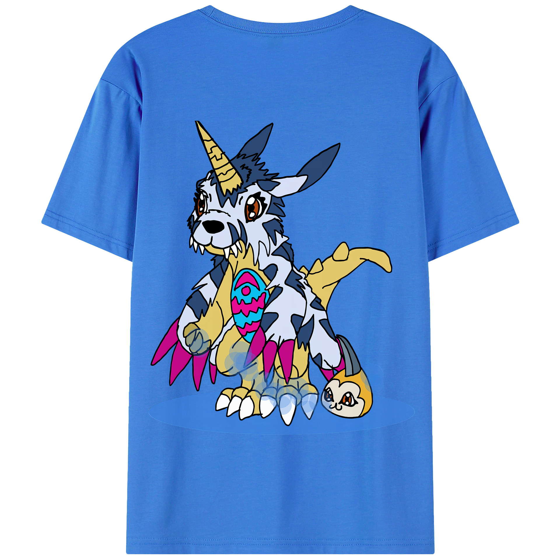 （画像用） Digimon デジタルモンスター/デジモン 綿100％半袖Tシャツ（背面プリント）