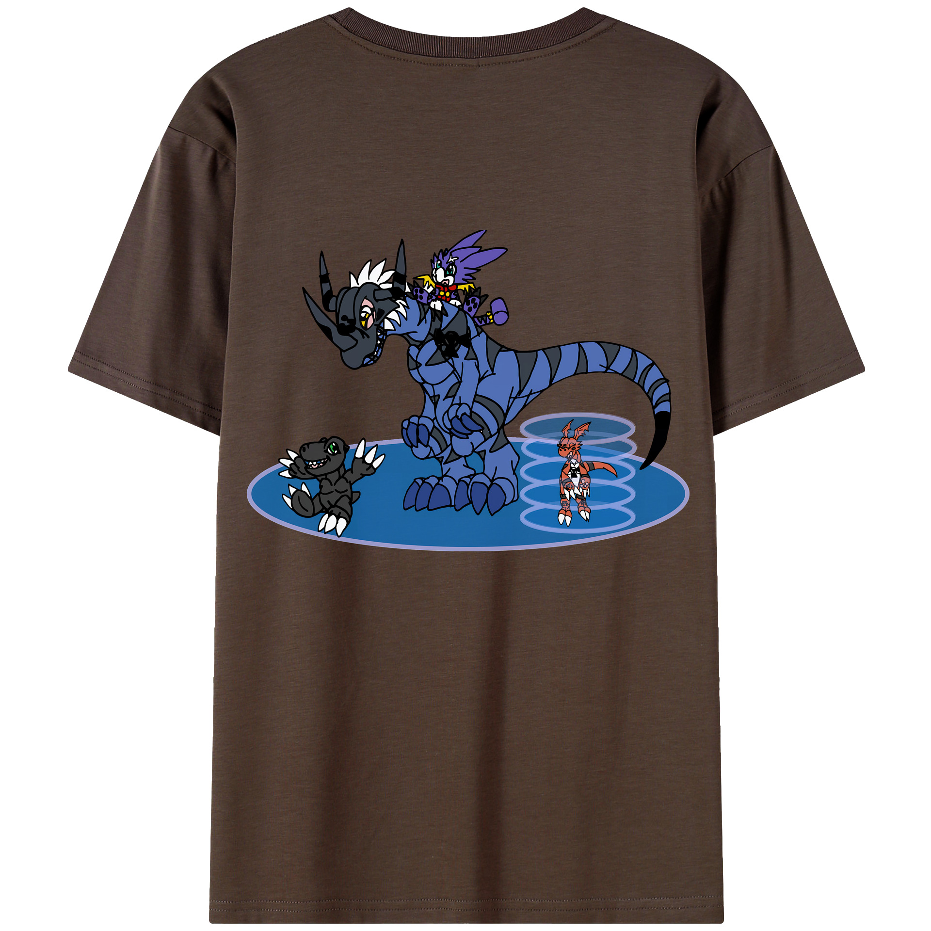 （画像用） Digimon デジタルモンスター/デジモン 綿100％半袖Tシャツ（背面プリント）