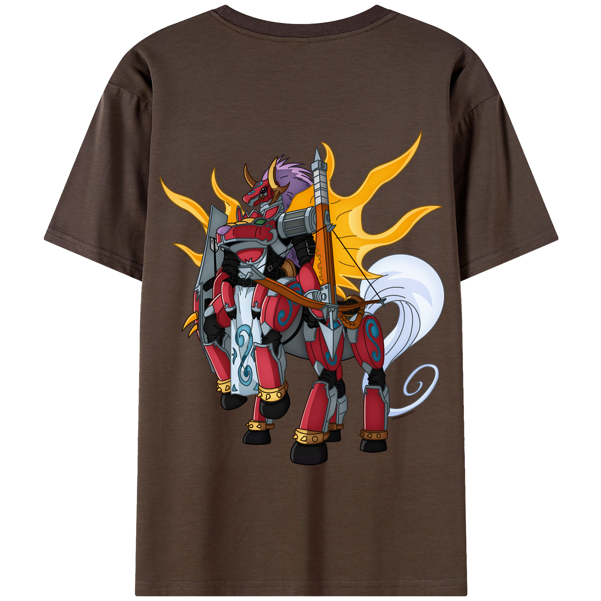 （画像用） Digimon デジタルモンスター/デジモン 綿100％半袖Tシャツ（背面プリント）