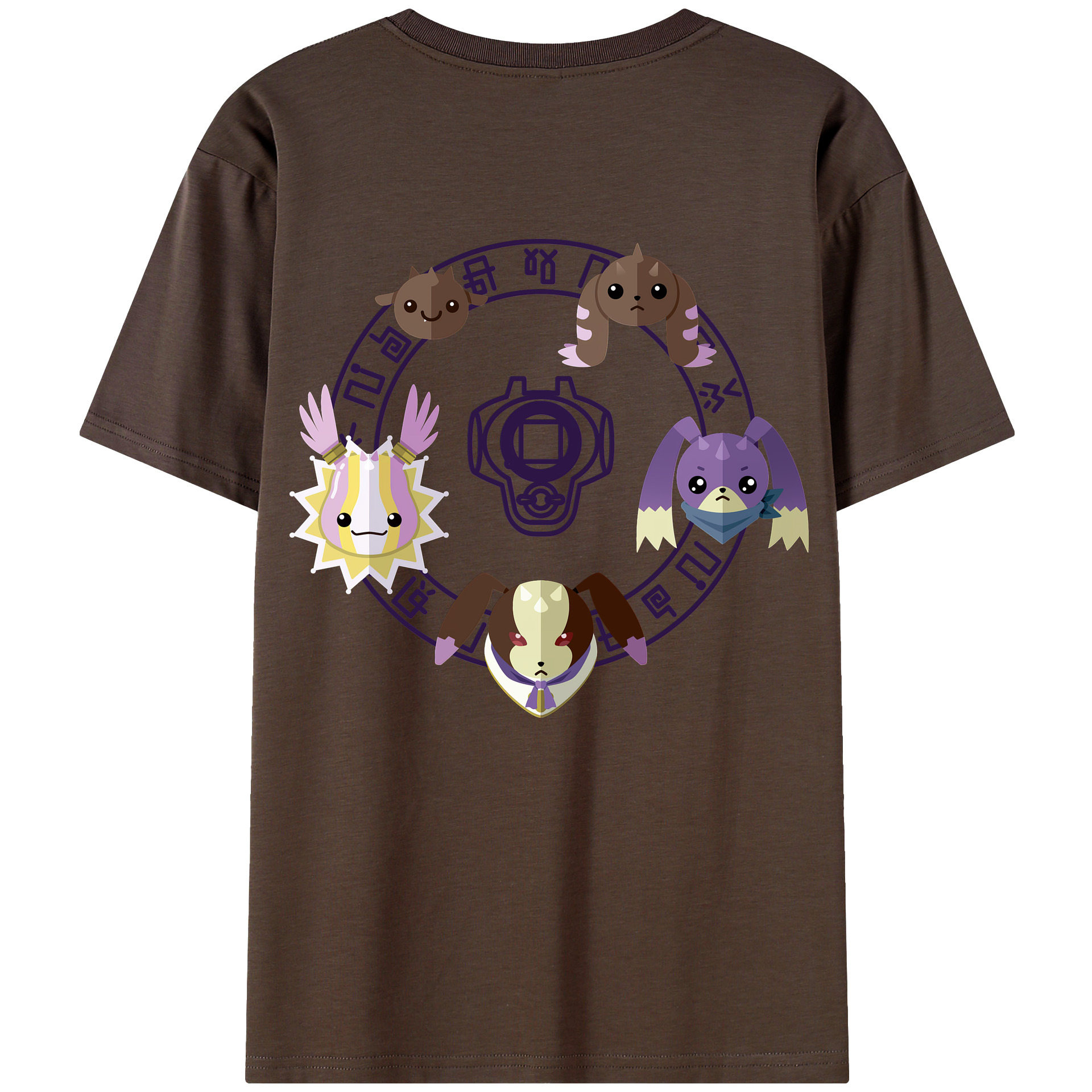 （画像用） Digimon デジタルモンスター/デジモン 綿100％半袖Tシャツ（背面プリント）